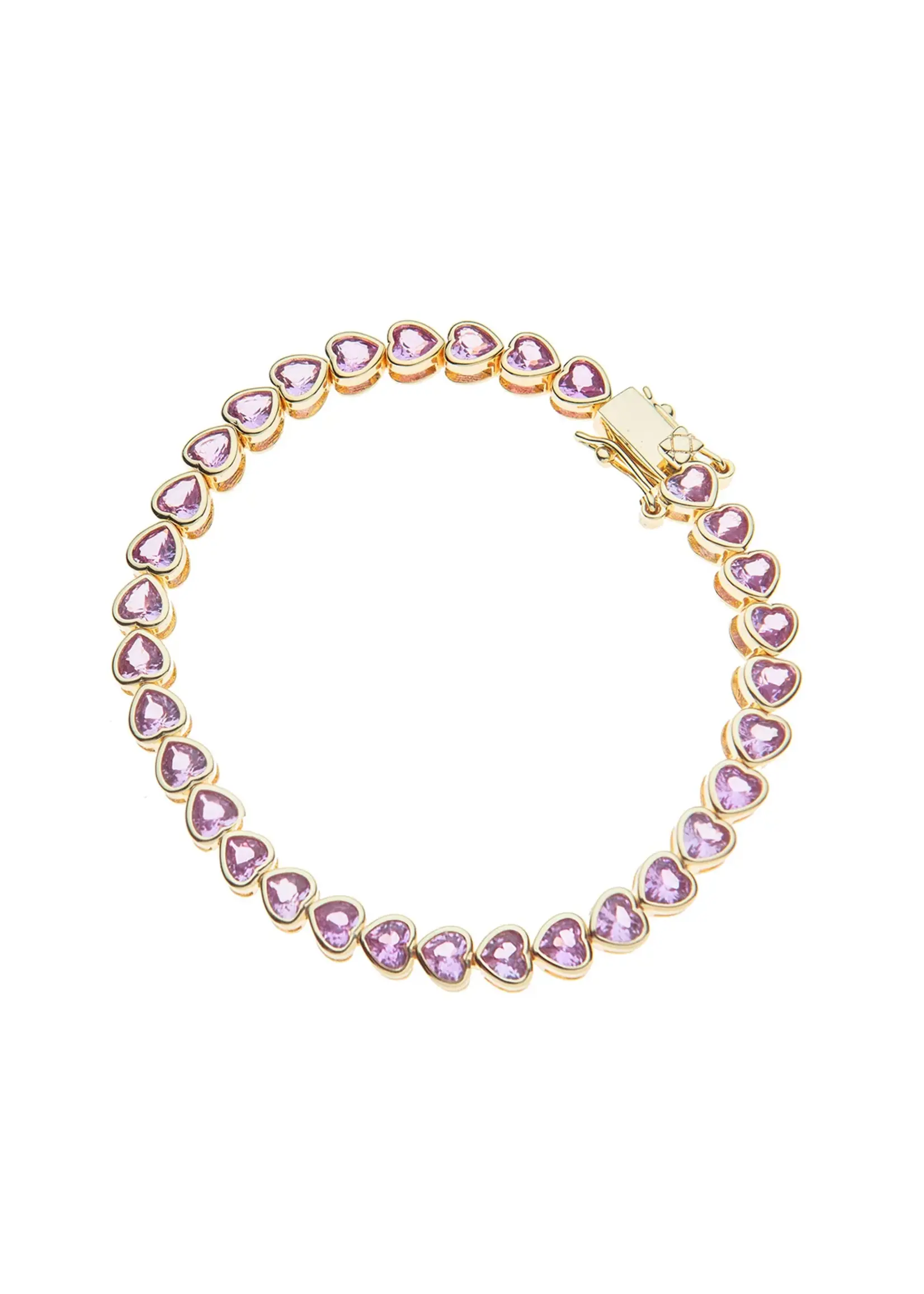 Jane Win Jewelry Made from LOVE Pink Tennis Bracelet