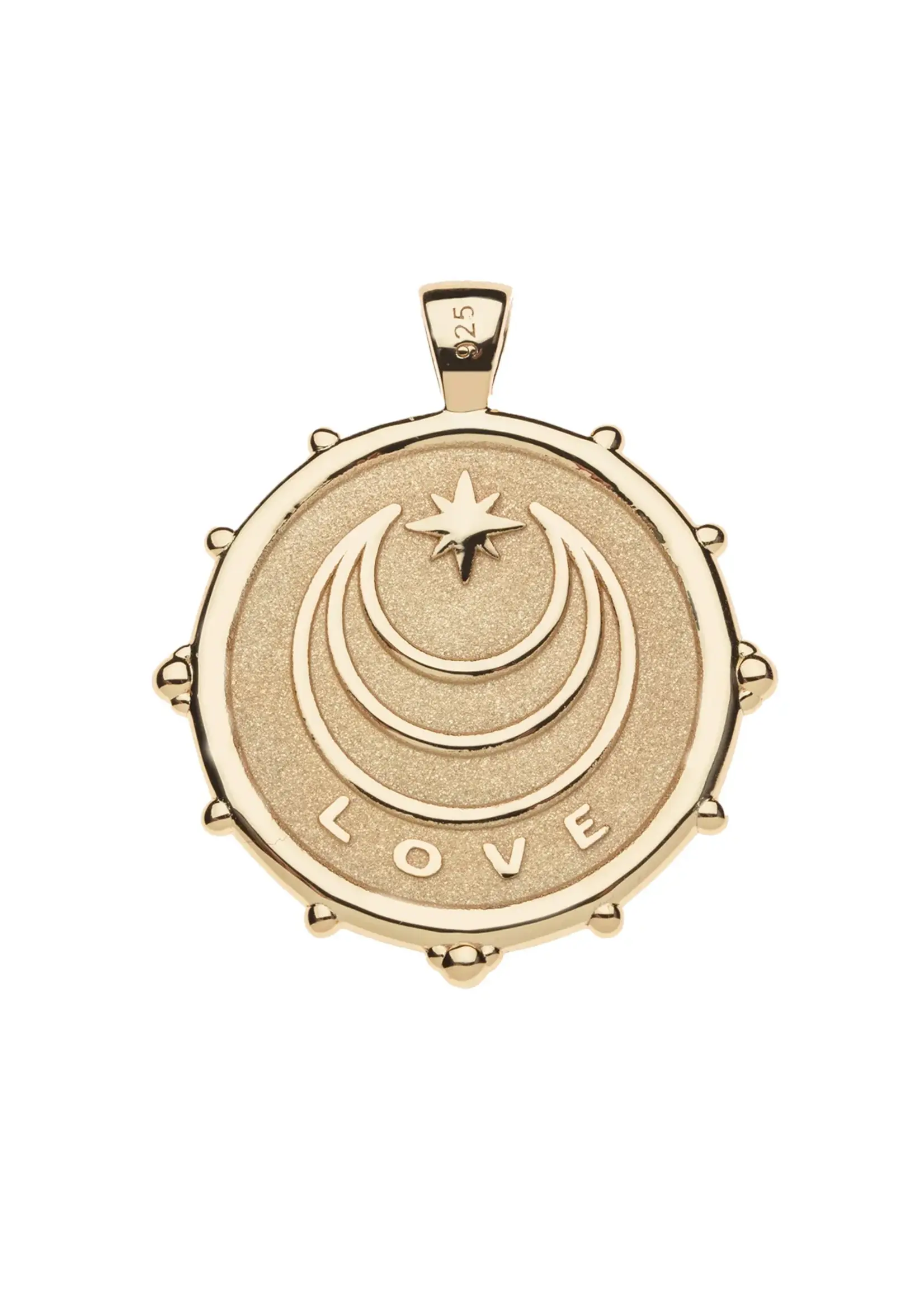 Jane Win Jewelry LOVE Queen of Hearts Original Coin Gold / 16-18" Classic Rolo Chain