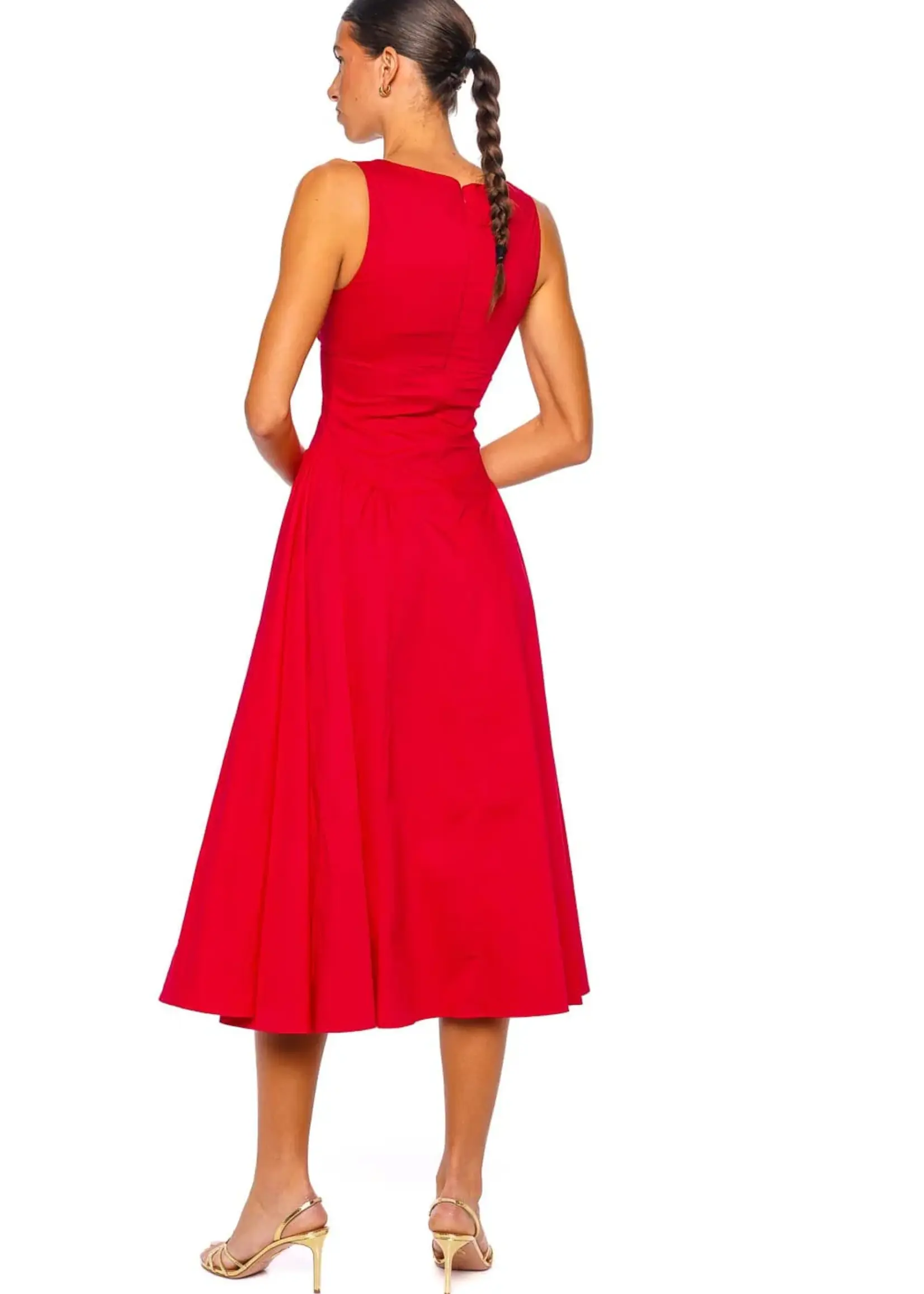 Staud Gwen Dress- Cherry