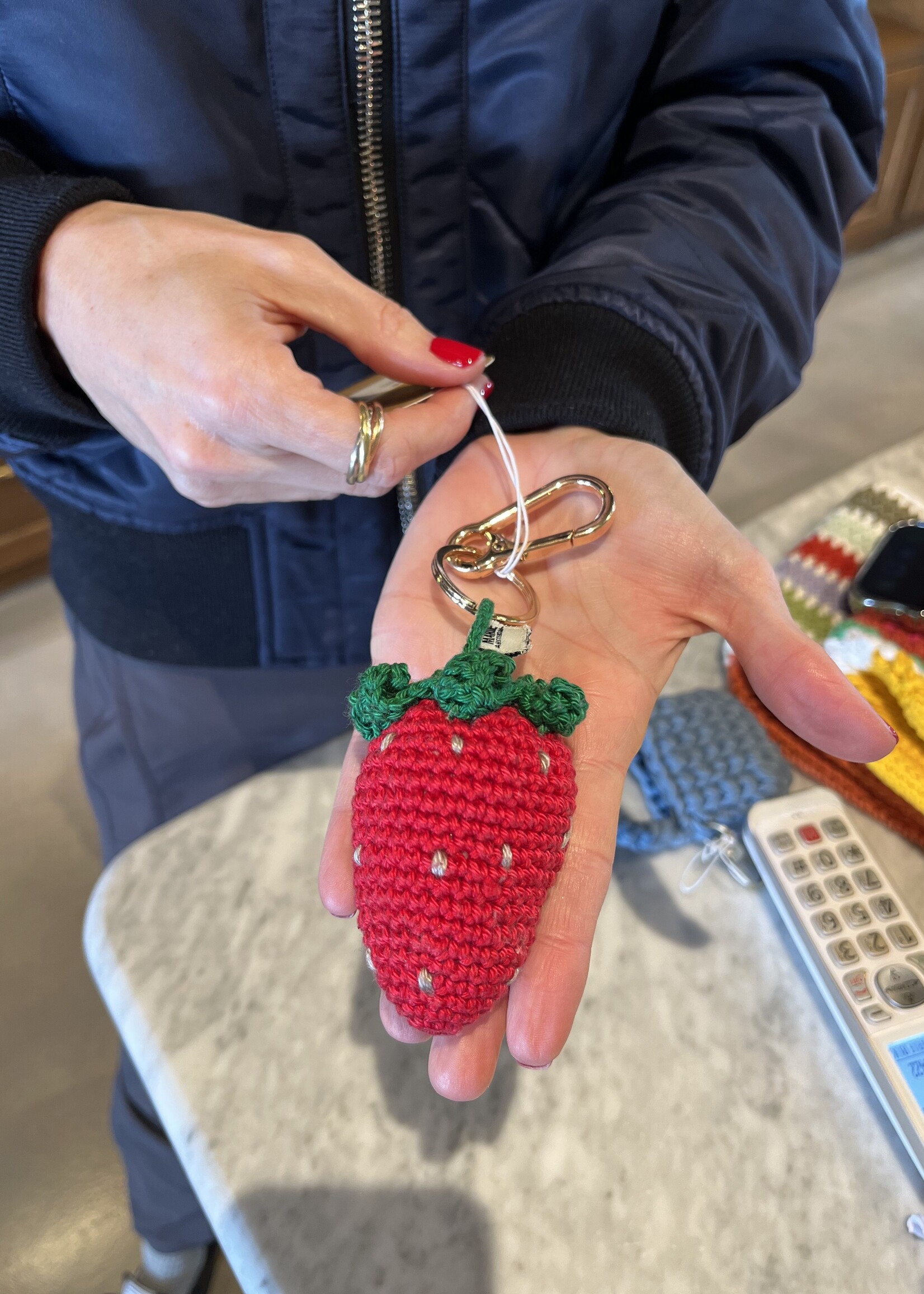 Marie Marie Bag Charm- Strawberry