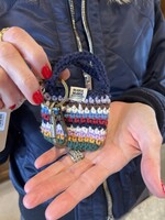 Marie Marie Bag Charm- Winter Stripe Tote