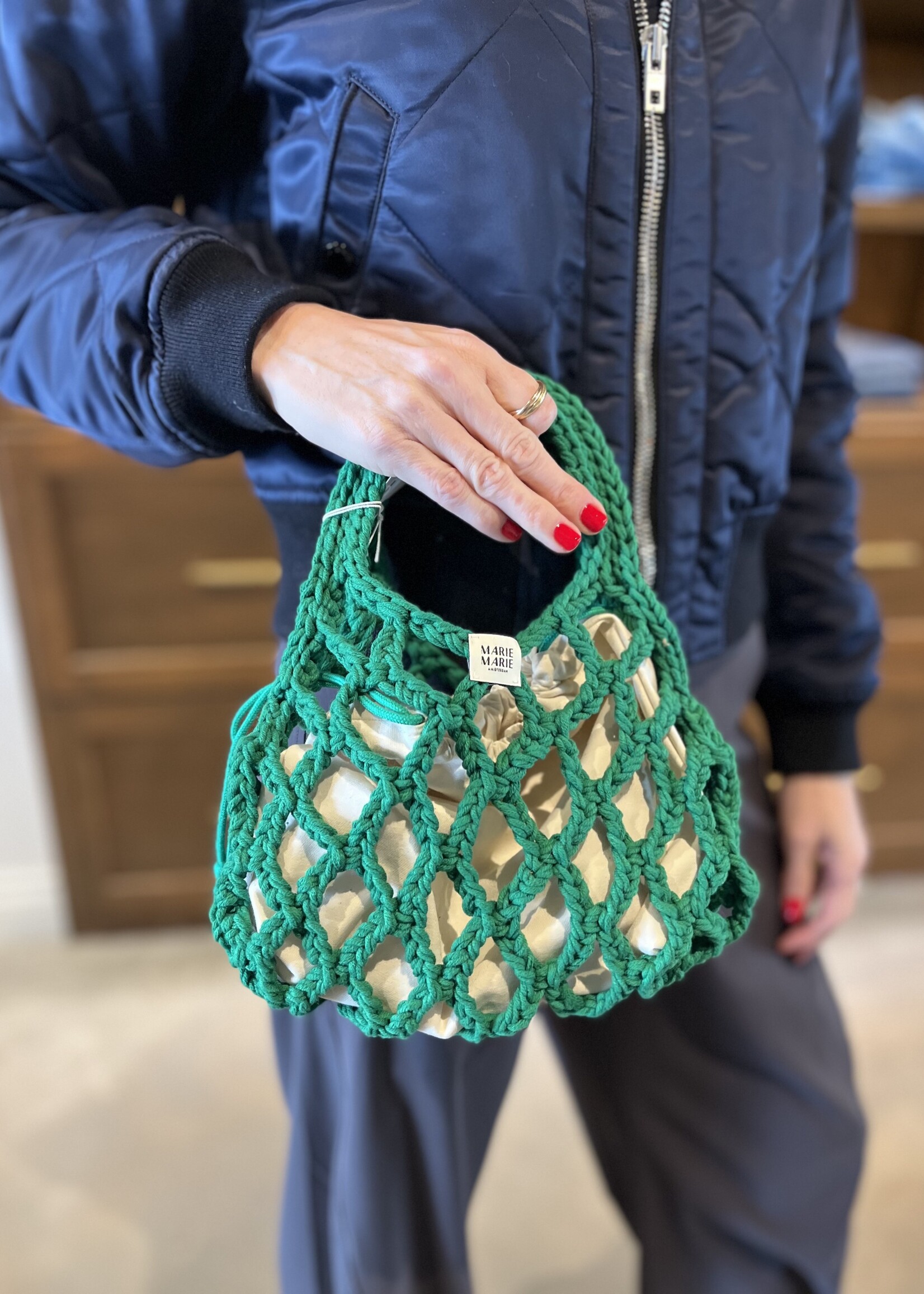 Marie Marie Little Crochet Handbag- Green