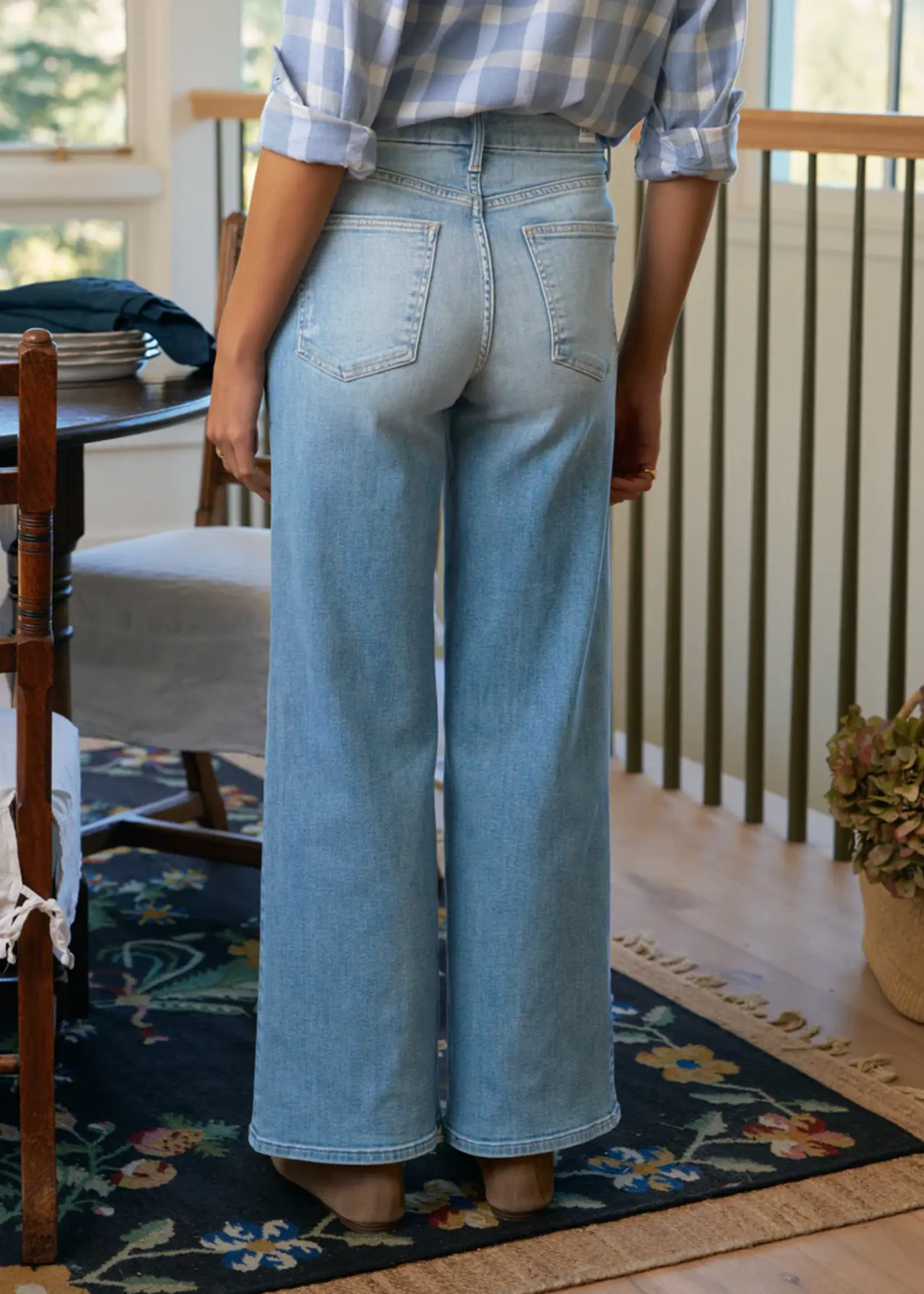 Frank & Eileen East Galway Long Gaucho Jean- 1972 Light Wash