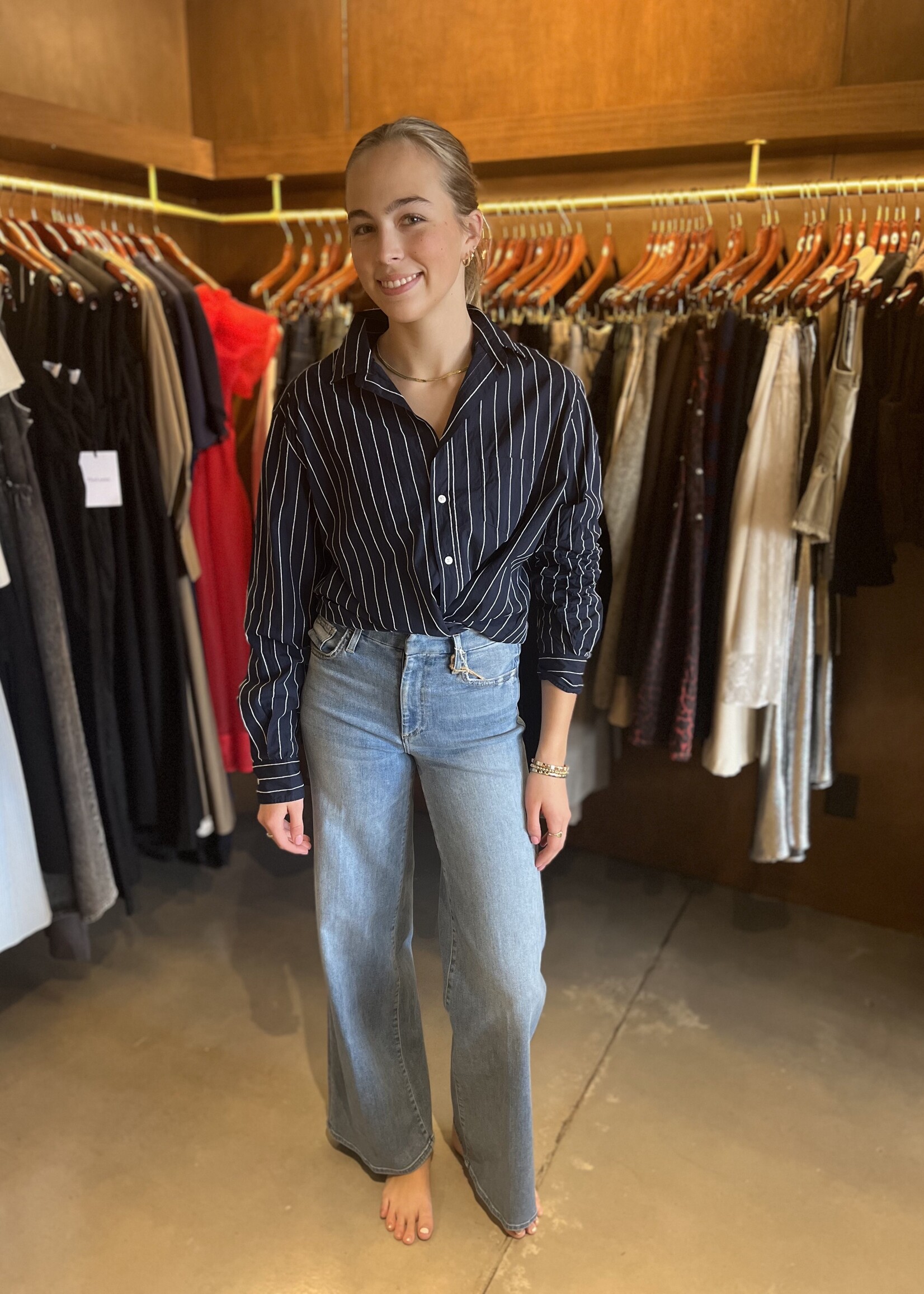 Frank & Eileen East Galway Long Gaucho Jean- 1972 Light Wash