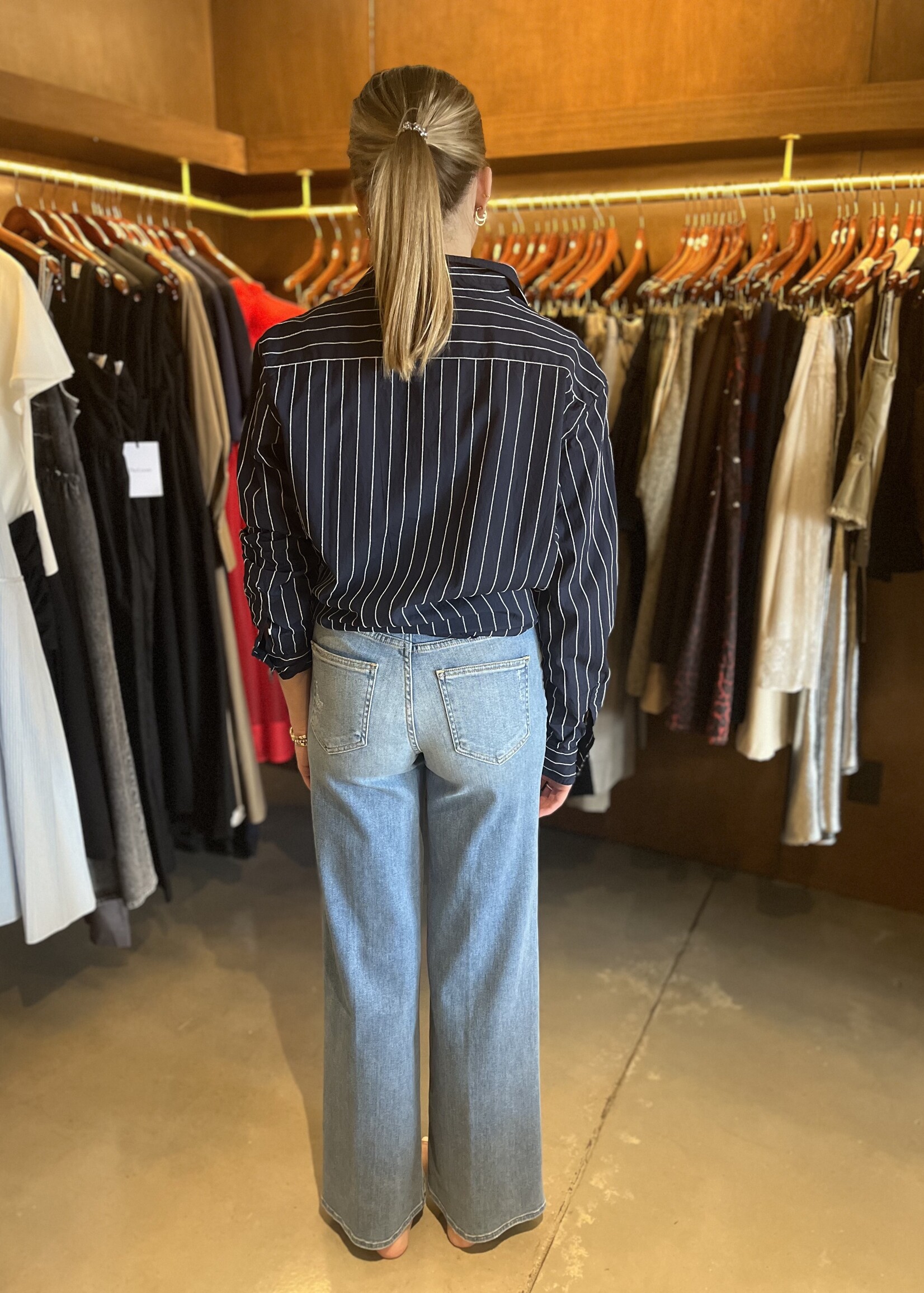 Frank & Eileen East Galway Long Gaucho Jean- 1972 Light Wash