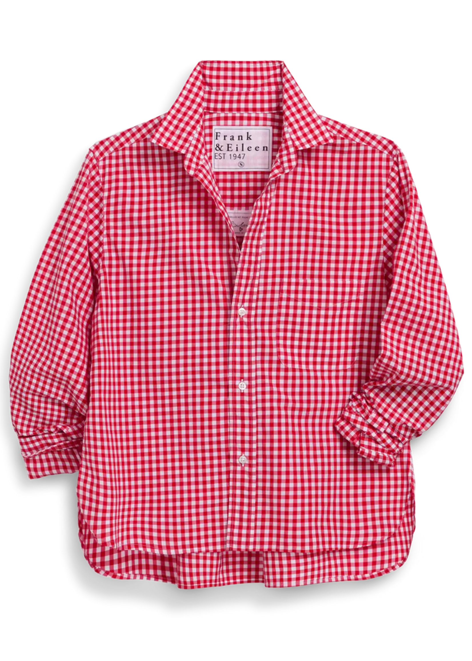Frank & Eileen Silvio Untuckable Button-Up- Red White Check RCHK