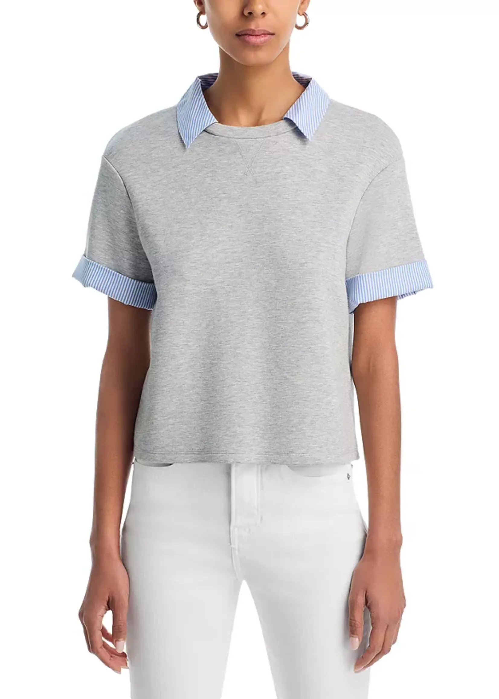 Veronica Beard Stuyvesant Mixed Media Top