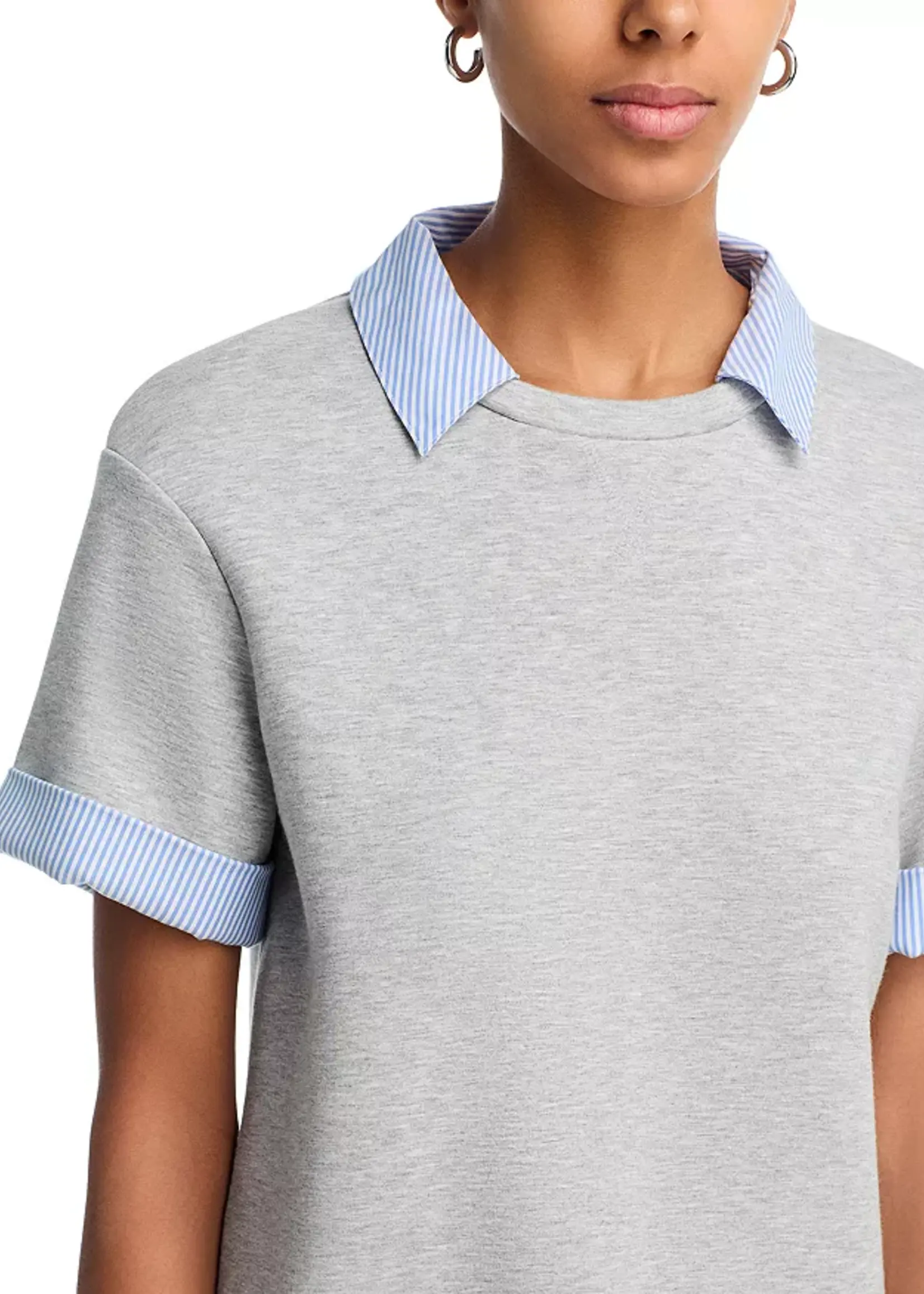 Veronica Beard Stuyvesant Mixed Media Top