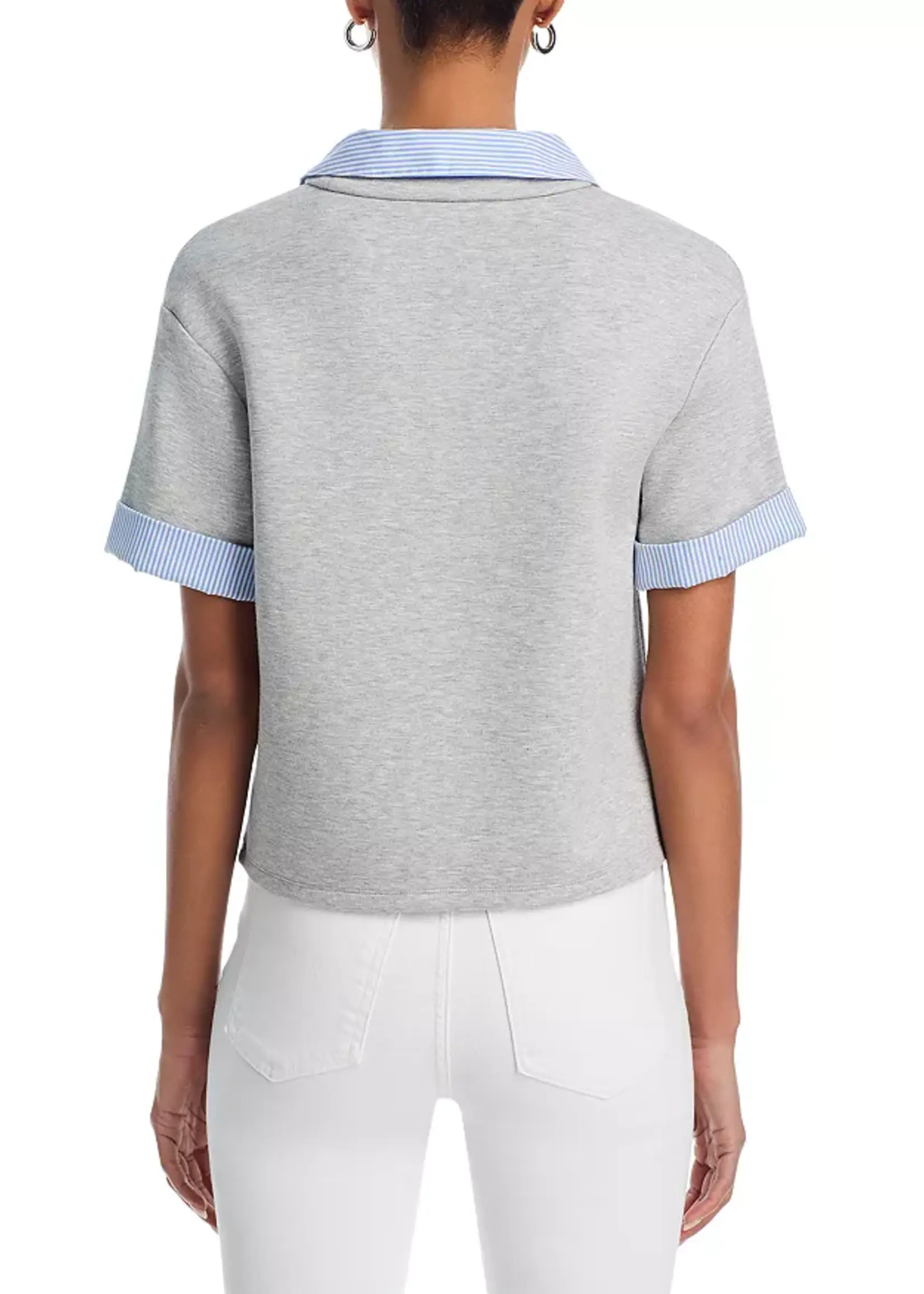 Veronica Beard Stuyvesant Mixed Media Top