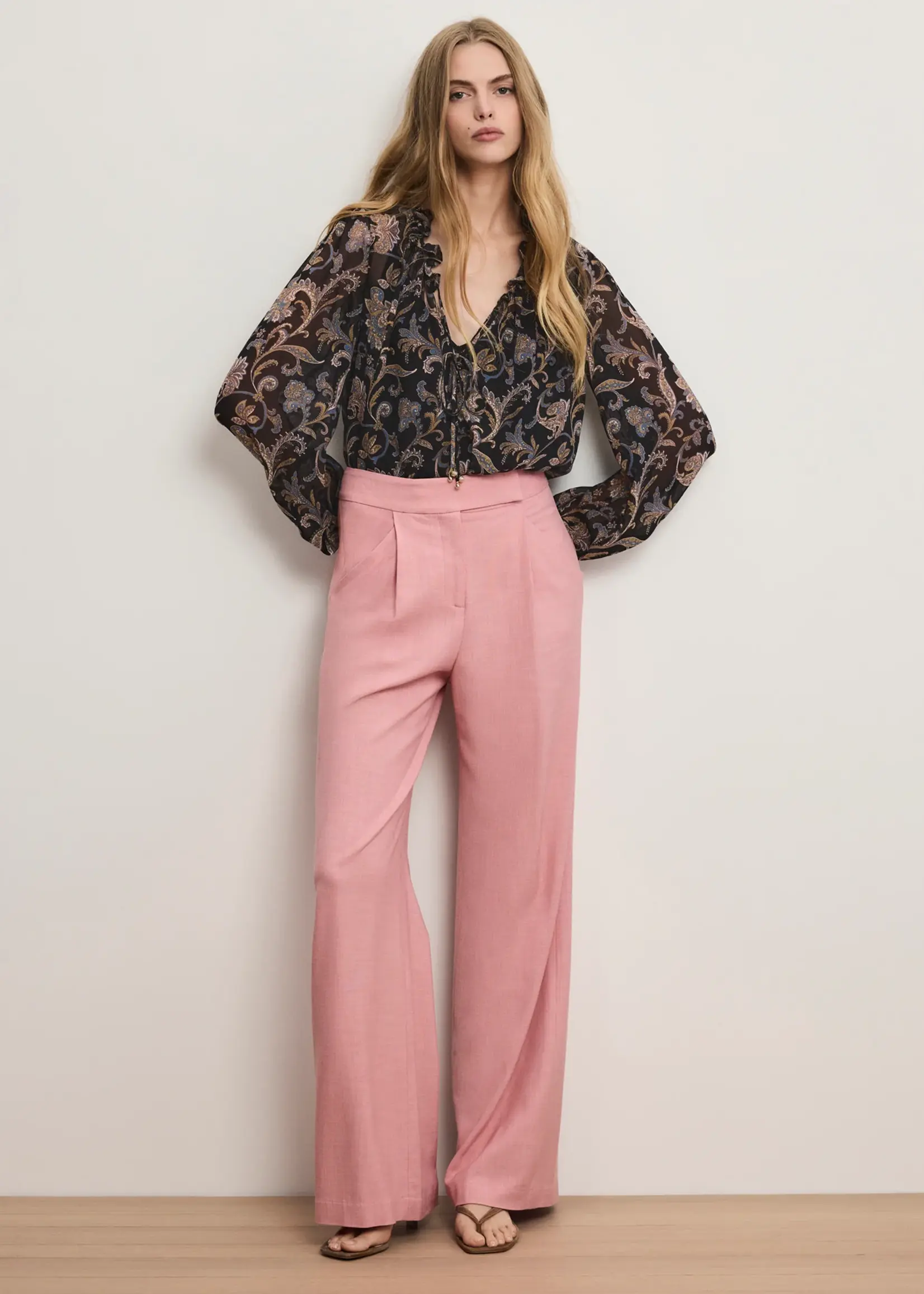 Veronica Beard Marbeau Pant- Petal