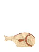 Staud Pesce Raffia Clutch
