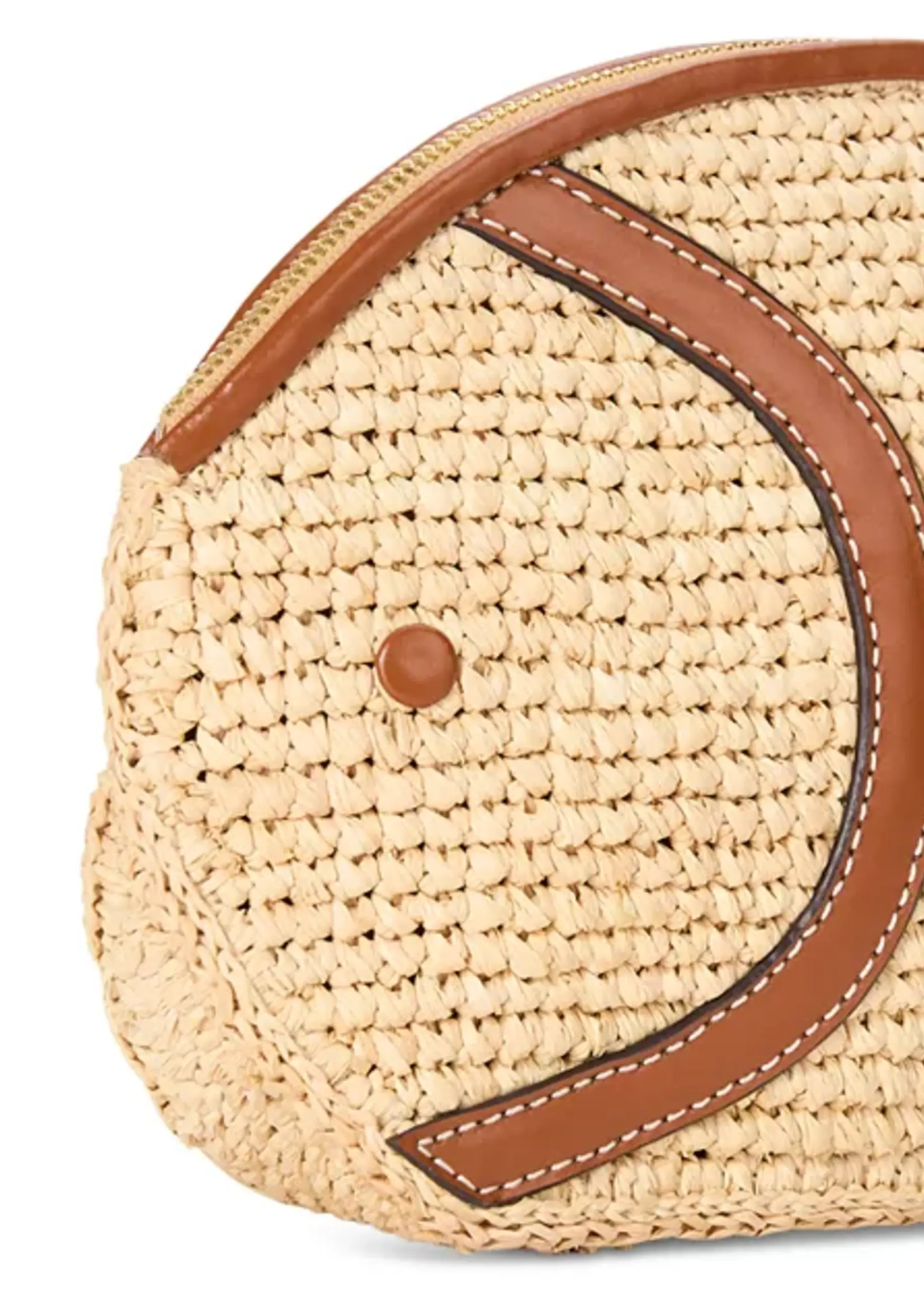 Staud Pesce Raffia Clutch
