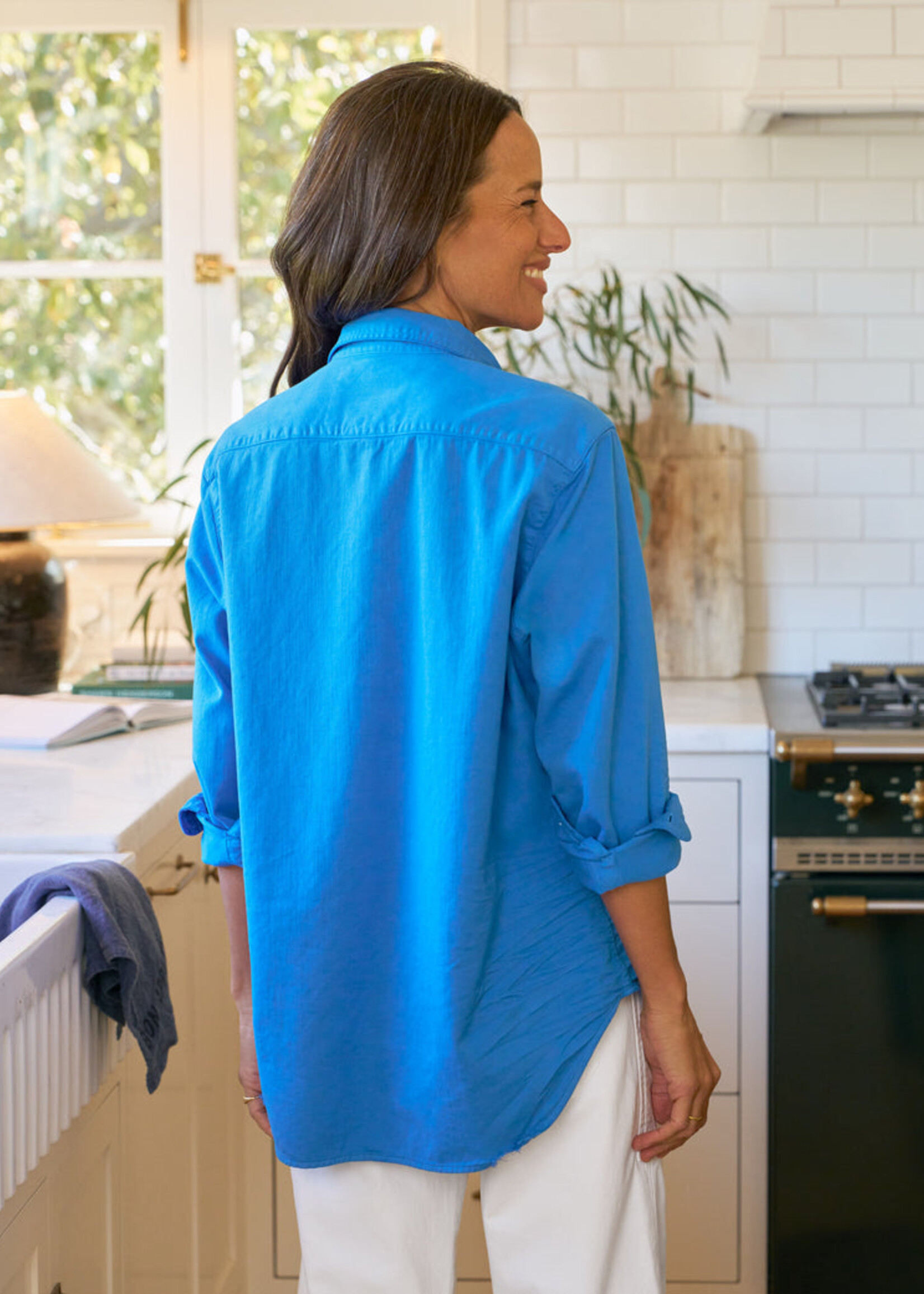 Frank & Eileen Eileen Relaxed Button Down- Lapis Color Denim LACD