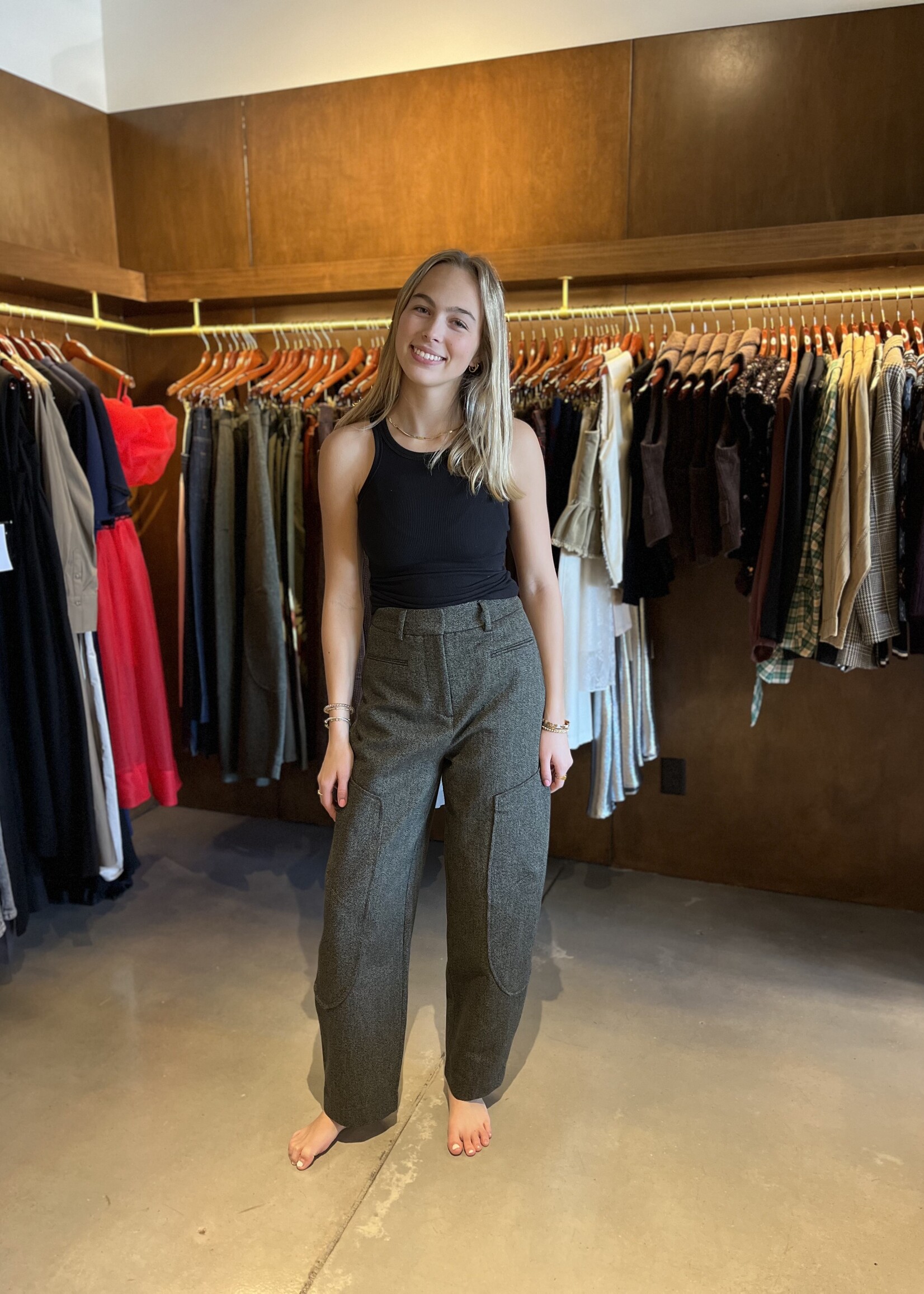 GANNI Mouline Suiting Curved Pants