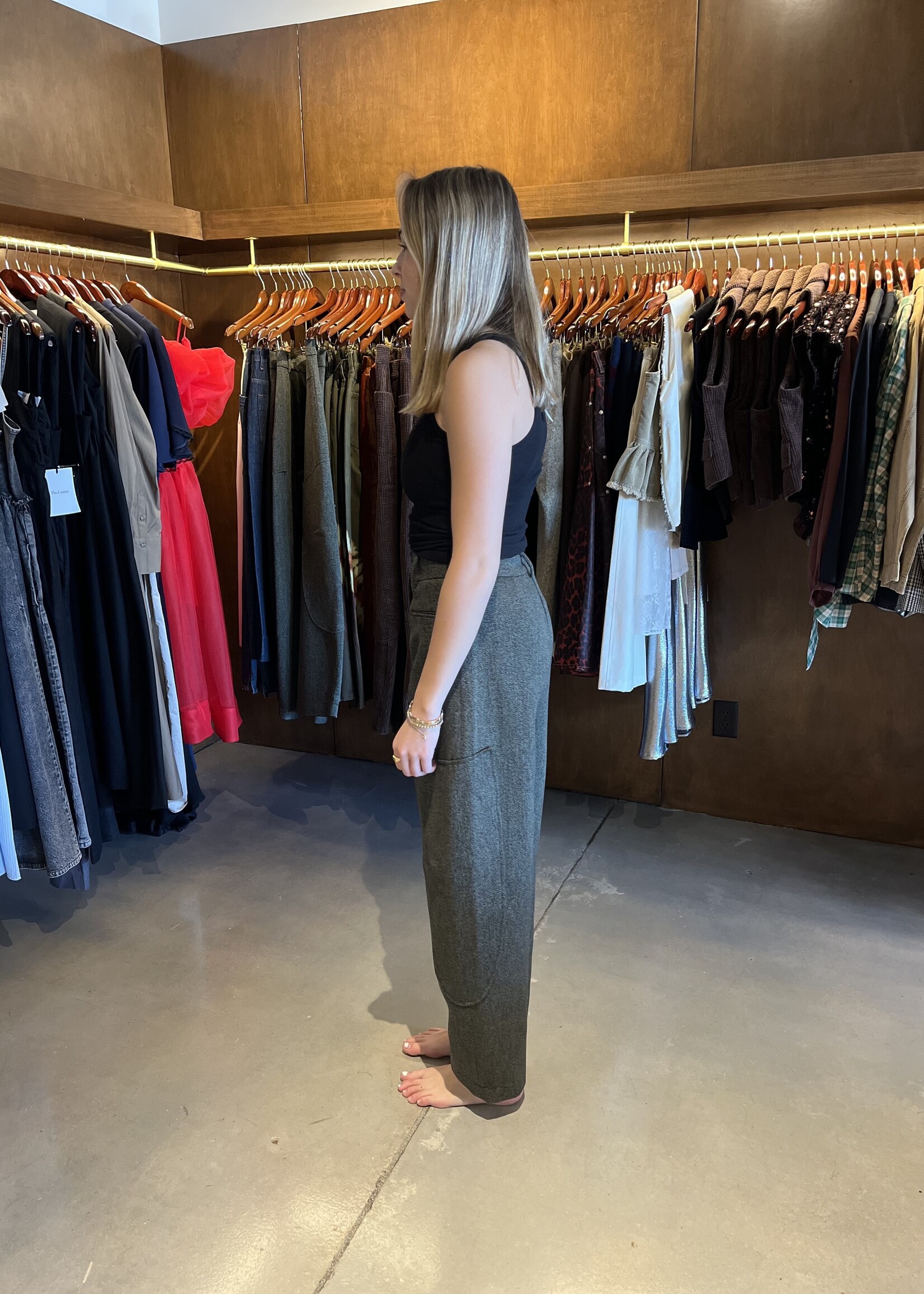 GANNI Mouline Suiting Curved Pants