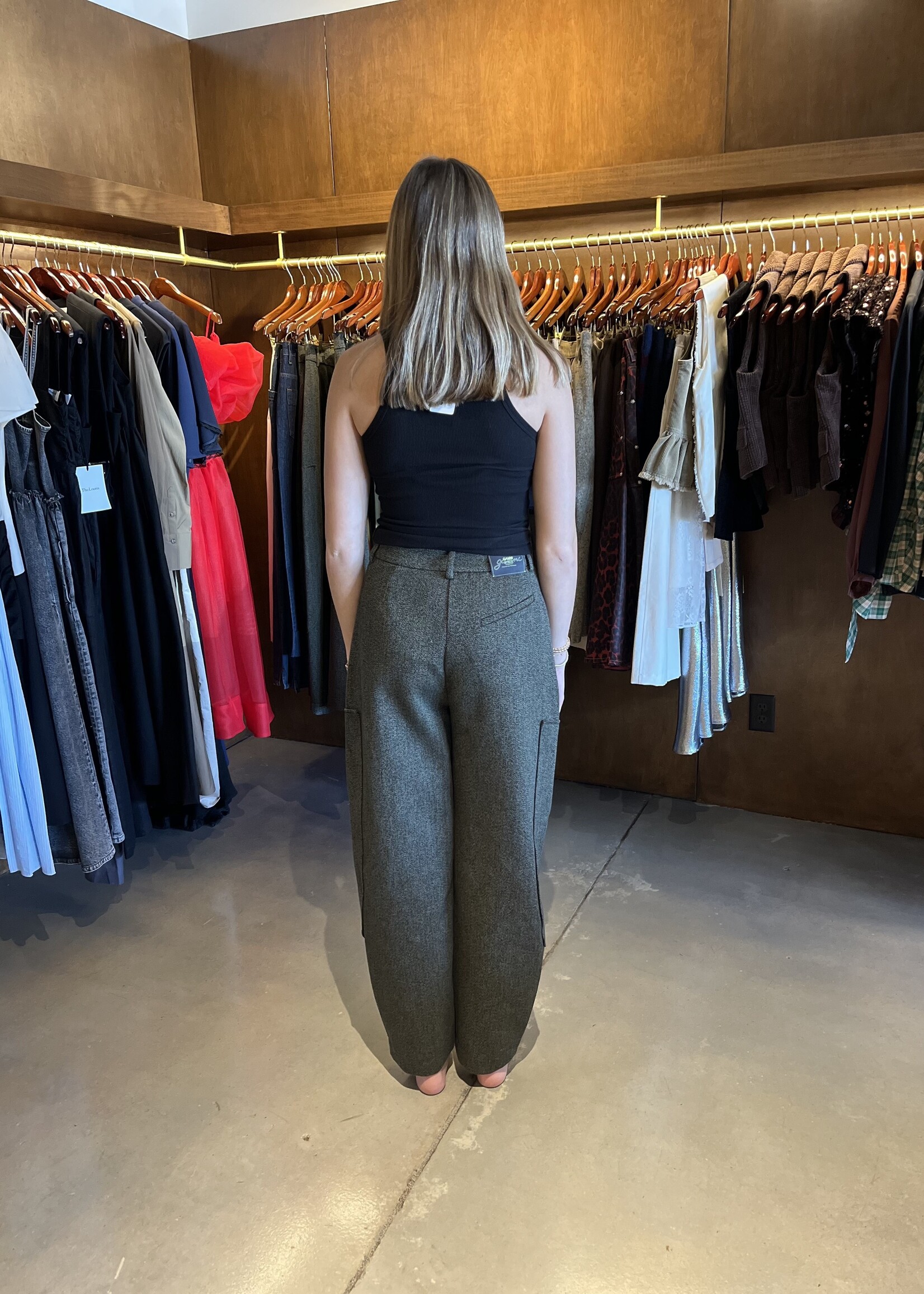 GANNI Mouline Suiting Curved Pants