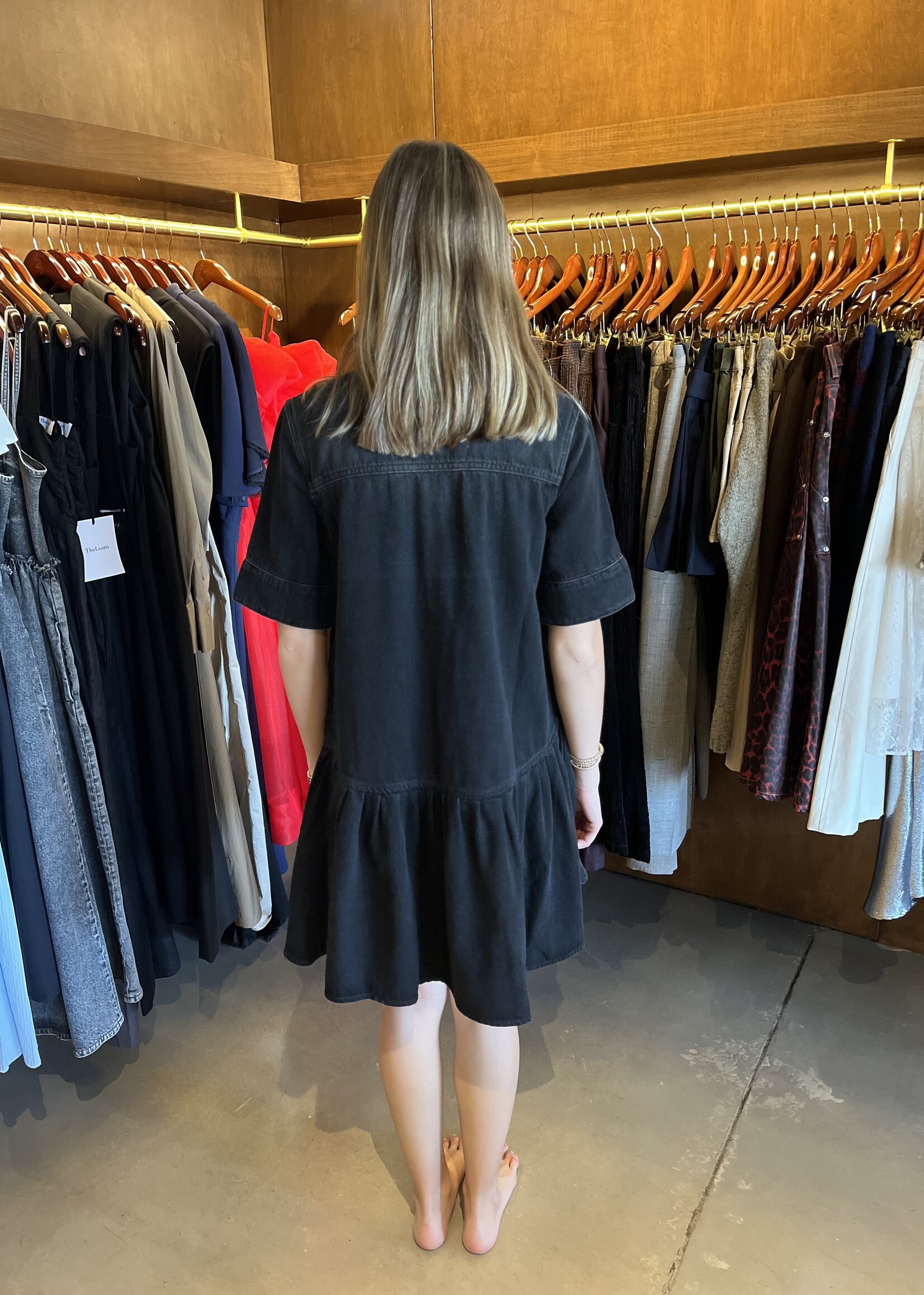 GANNI Future Soft Rigid Denim Mini Dress