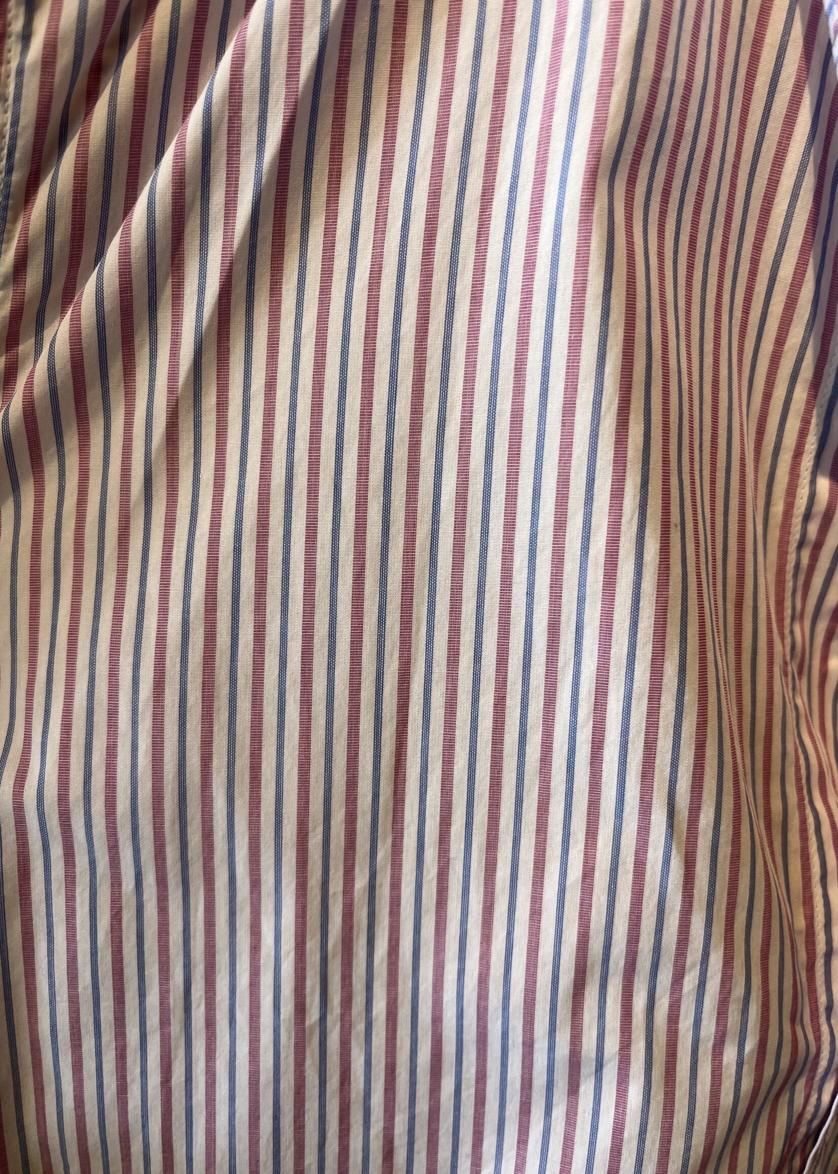 Frank & Eileen Barry Tailored Button-Up- Hot Pink Blue Stripe HPBS