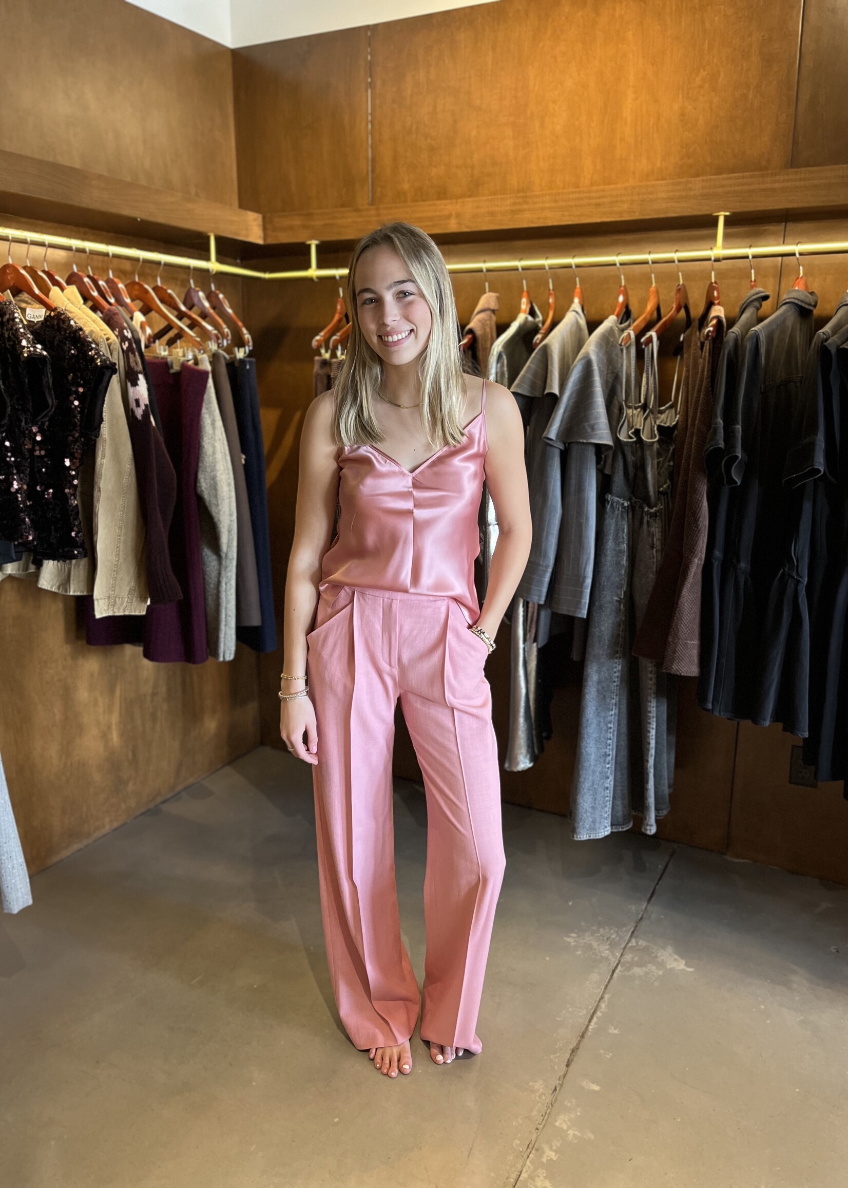 Veronica Beard Marbeau Pant- Petal