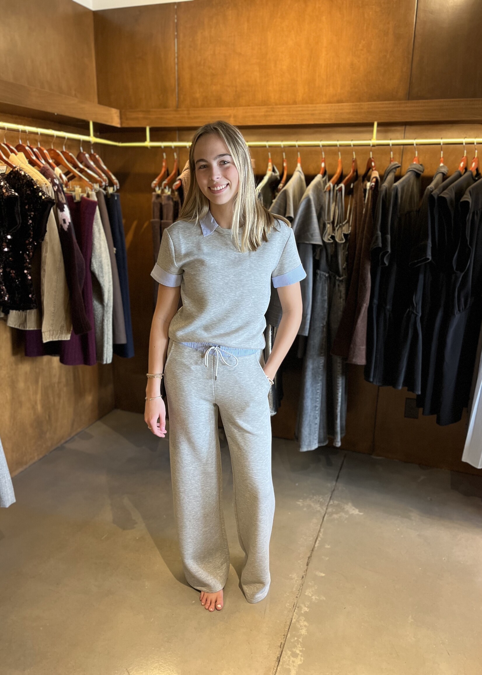 Veronica Beard Stuyvesant Mixed Media Top