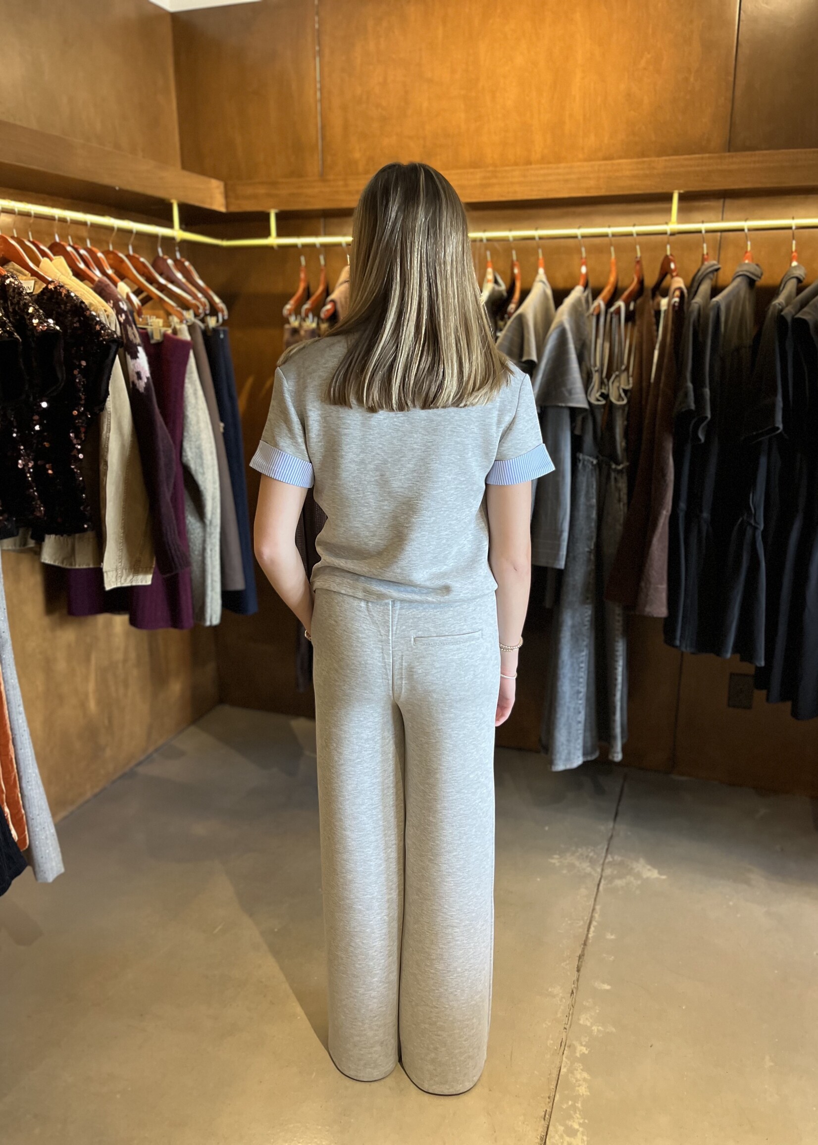 Veronica Beard Stuyvesant Mixed Media Top