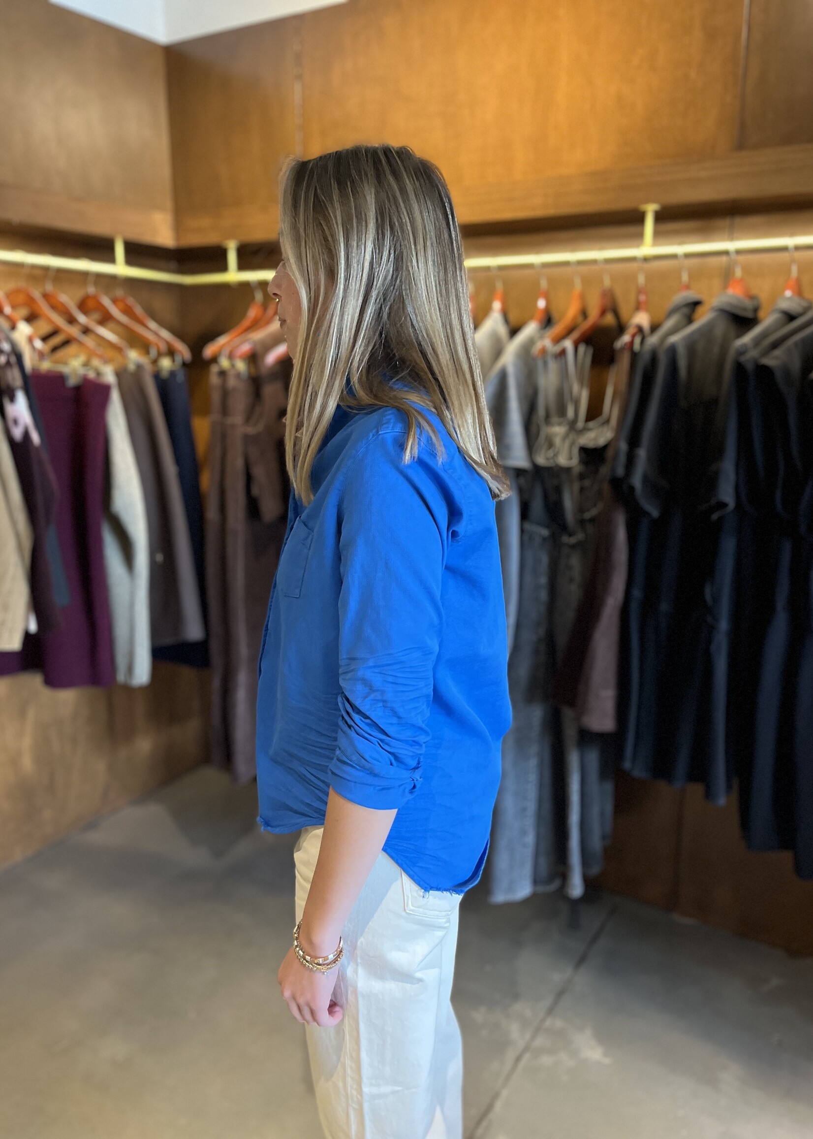 Frank & Eileen Eileen Relaxed Button Down- Lapis Color Denim LACD