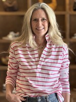 Frank & Eileen Patrick Popover Henley Heritage Jersey- Lotus Stripe