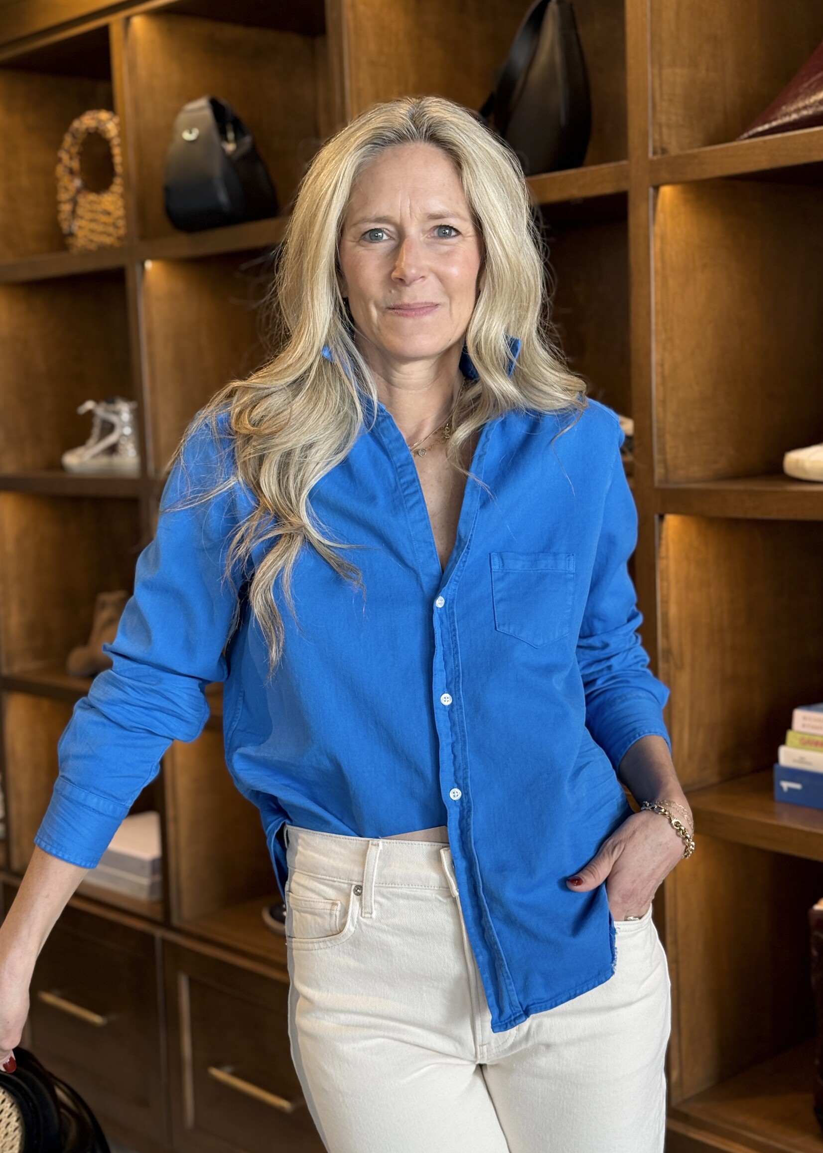 Frank & Eileen Eileen Relaxed Button Down- Lapis Color Denim LACD