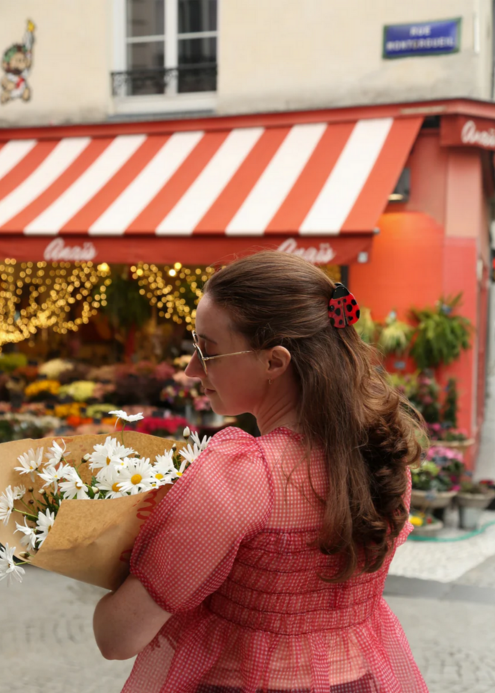 Solar Eclipse Ladybug Claw Hair Clip