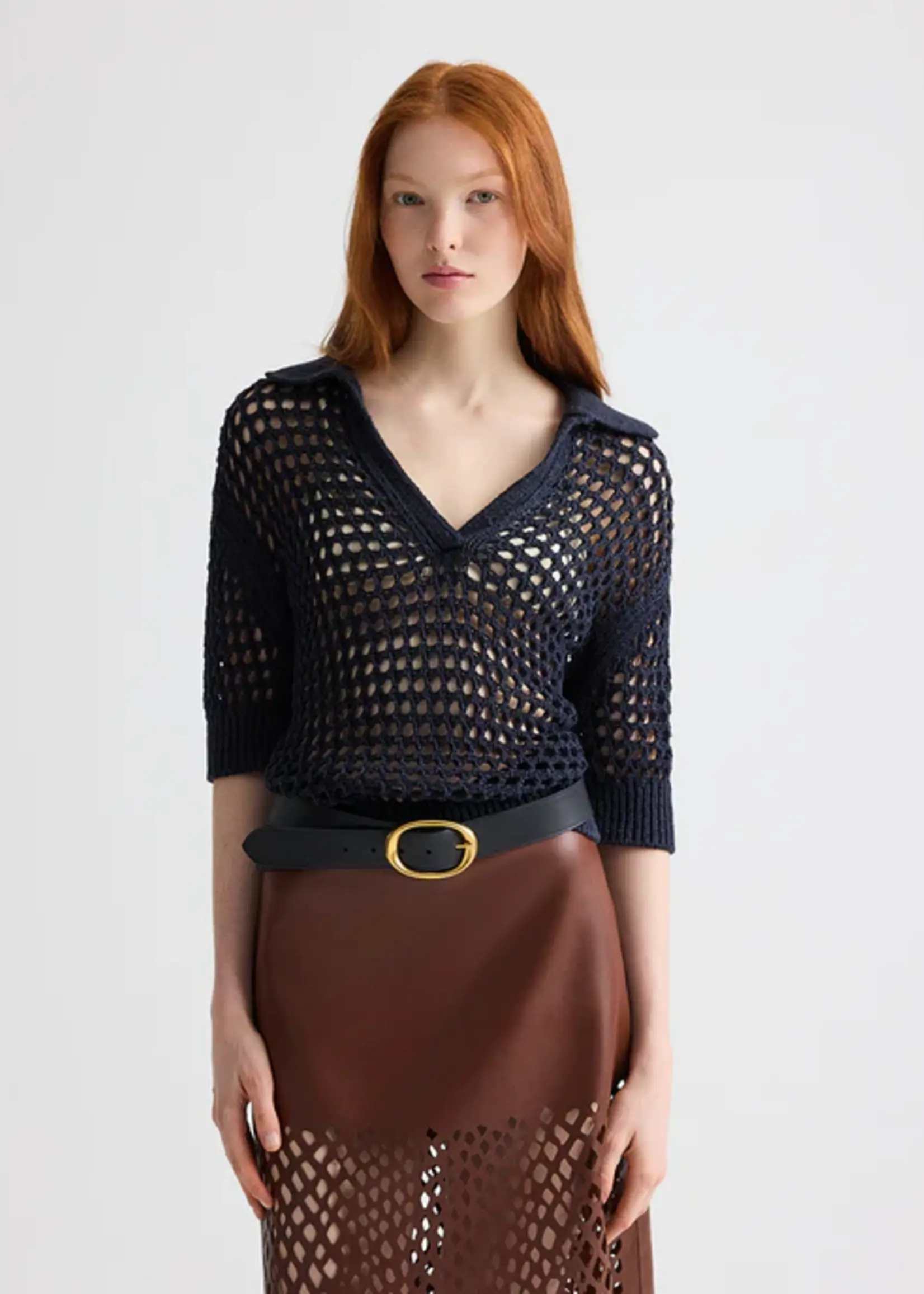 TWP Wide Belt- Midnight