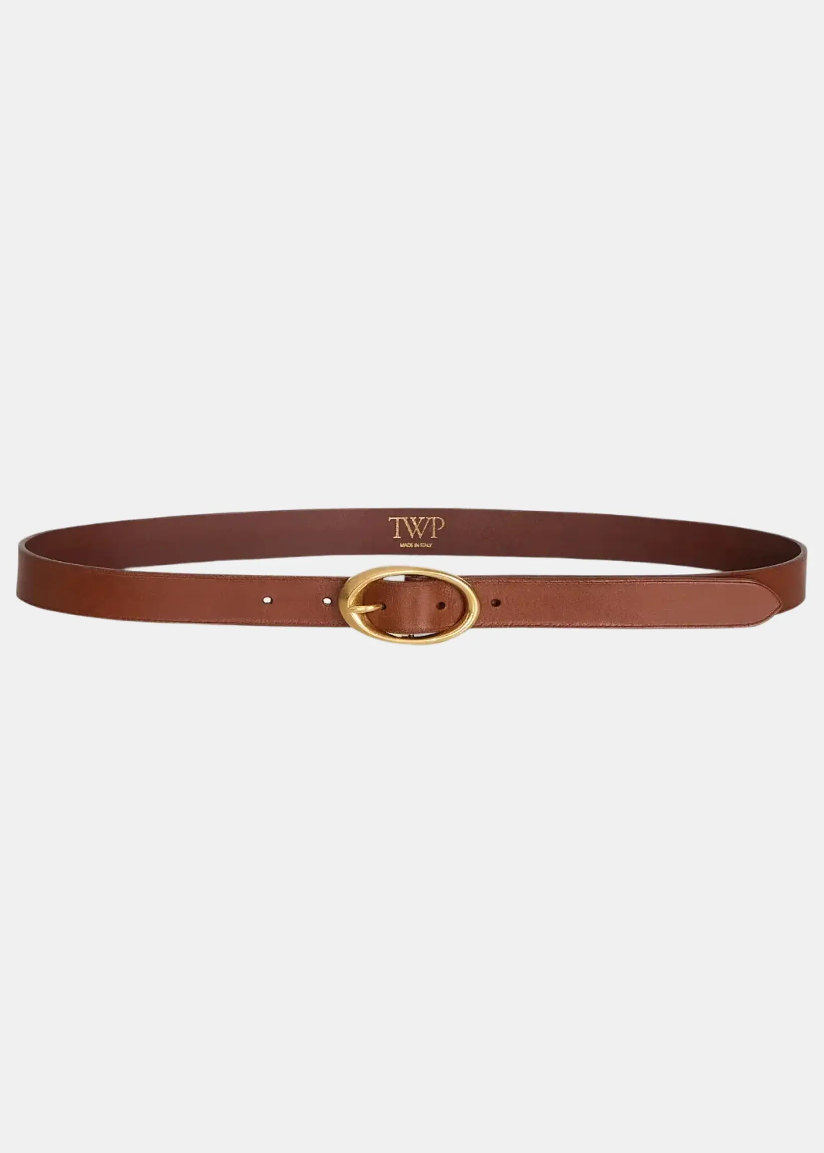 TWP Narrow Belt- Cognac