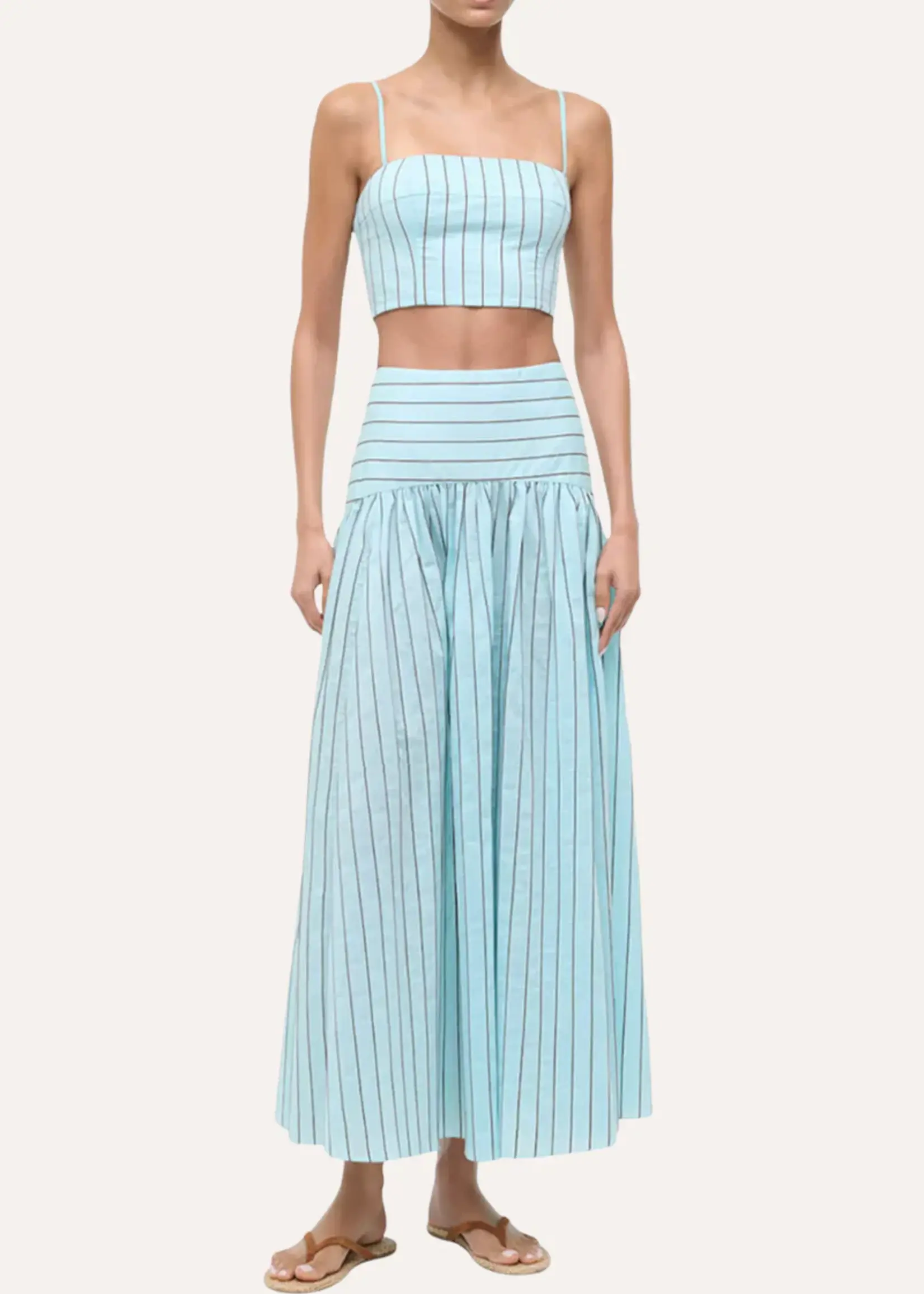 Staud Federico Tank- Pool Stripe