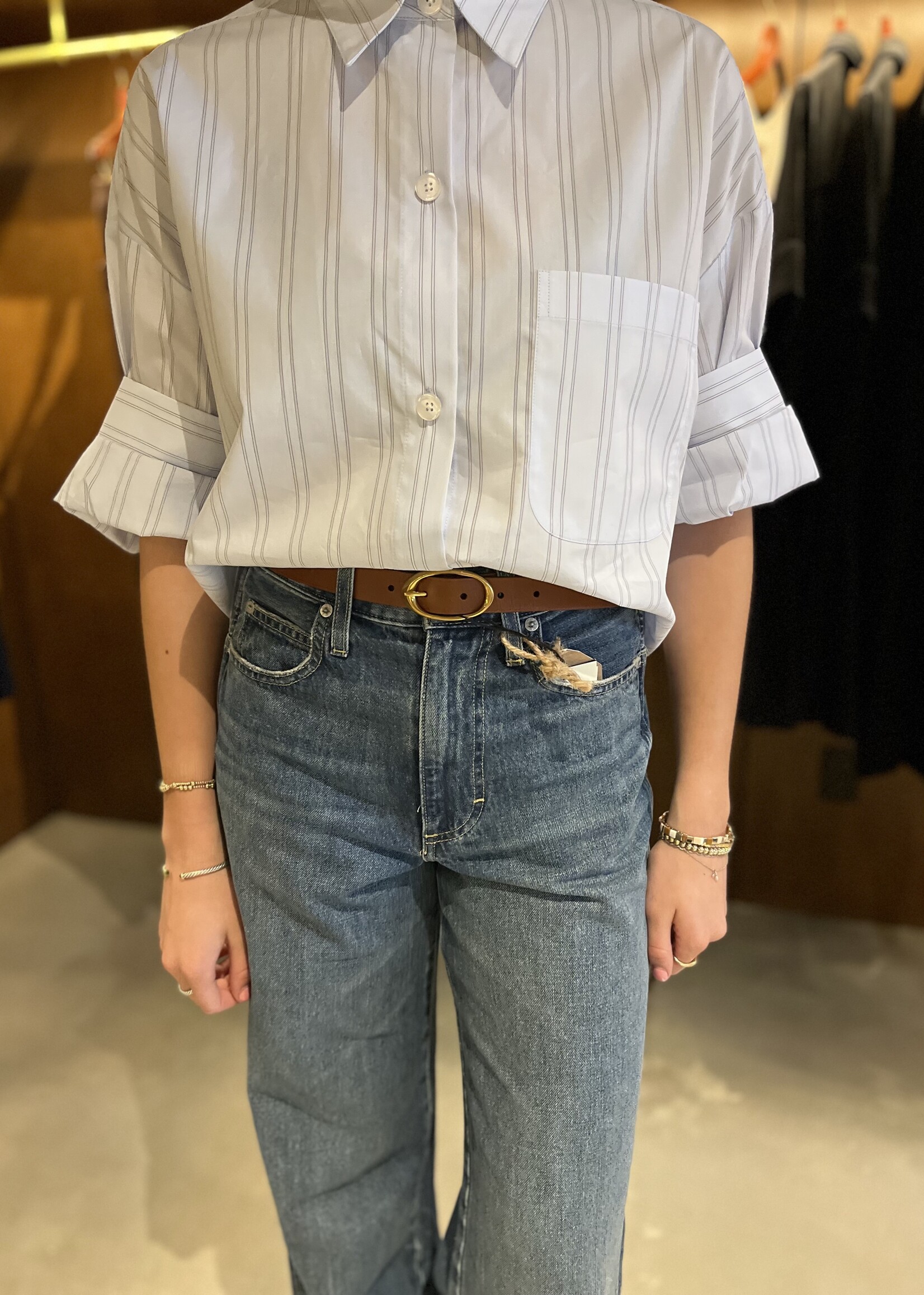 TWP Narrow Belt- Cognac