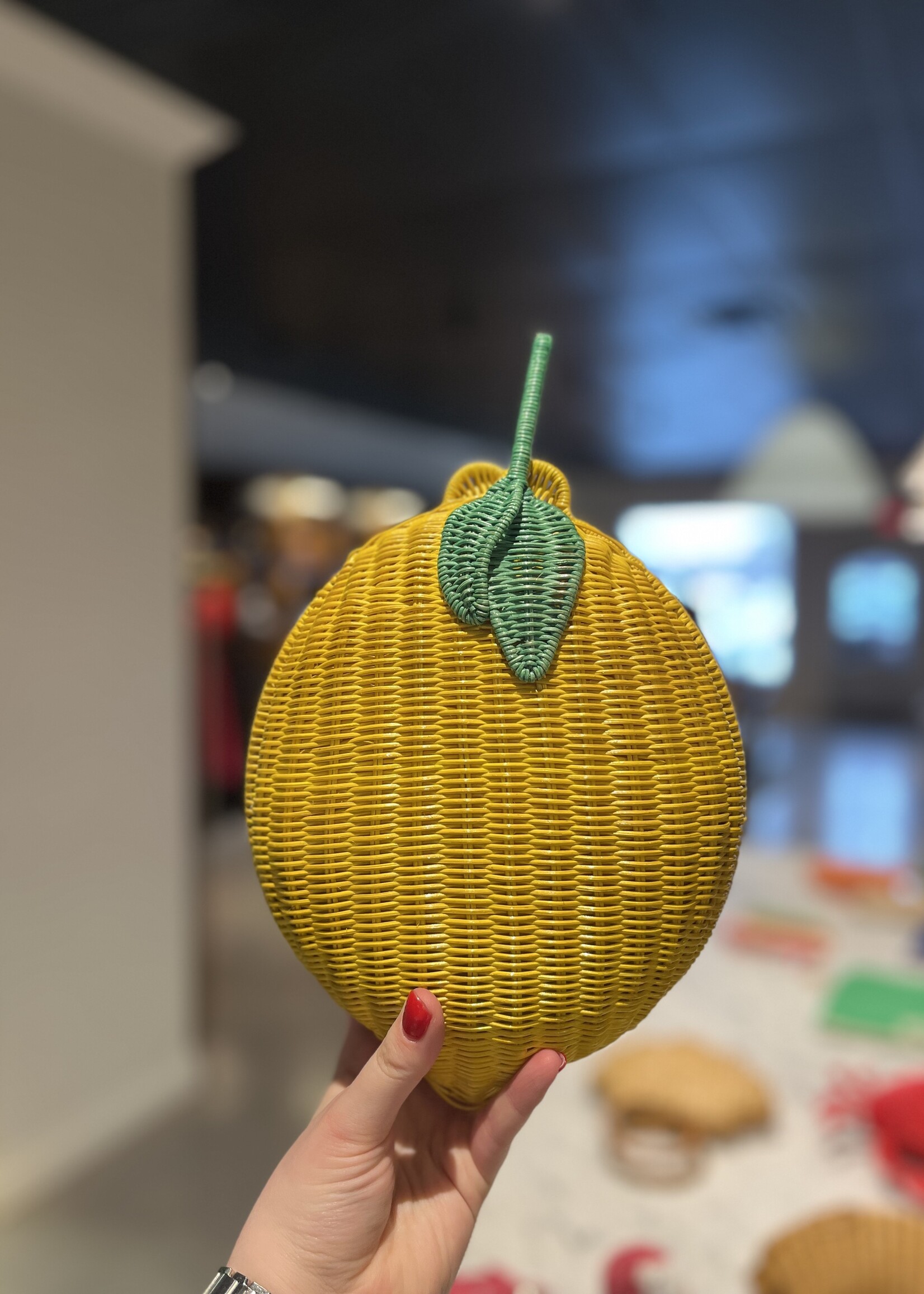 Serpui Mediterranean Sicilian Lemon Wicker Purse