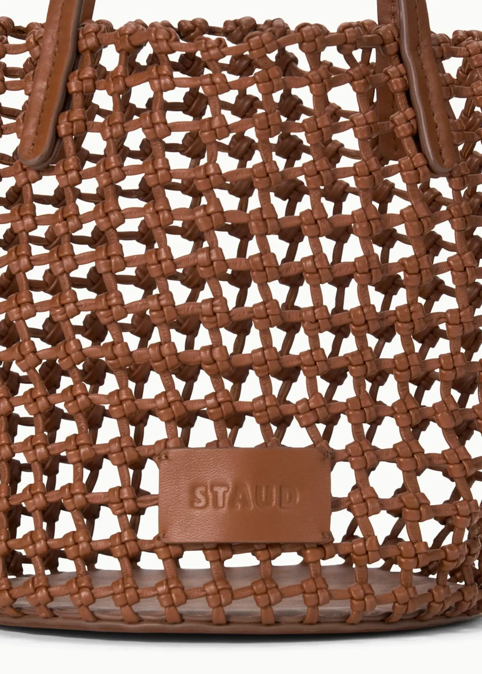 Staud Caro Bucket Bag- Tan Woven