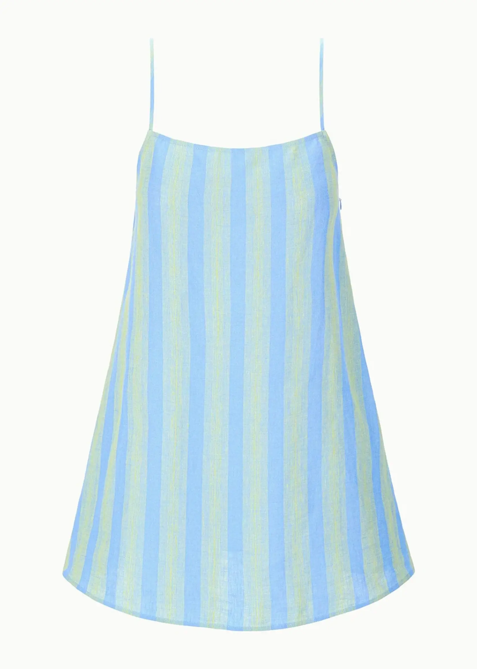 Staud Laura Linen Mini Dress- Seaport Stripe