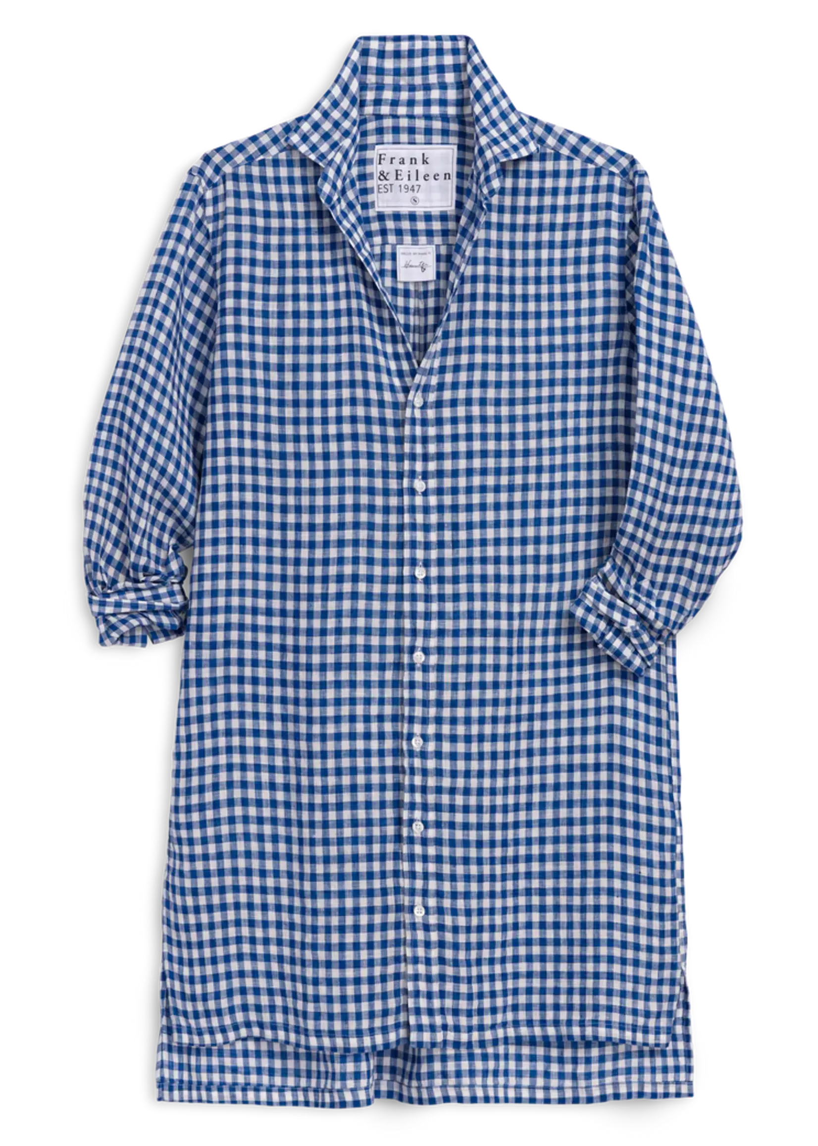 Frank & Eileen Hunter Step-Hem Shirtdress- Blue Check BBCH