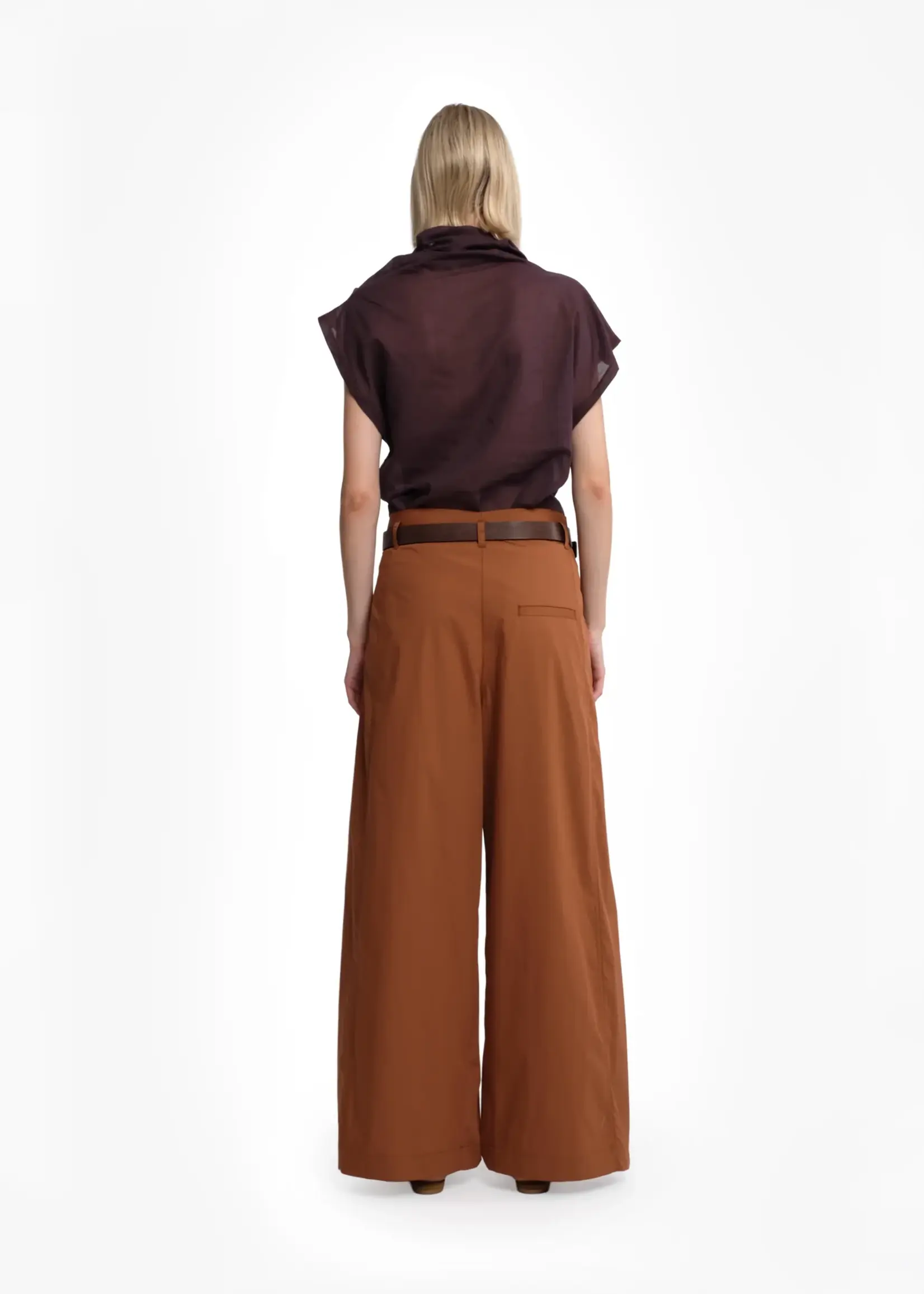 Tela Lucio Wide-Leg Trousers In Cotton Poplin
