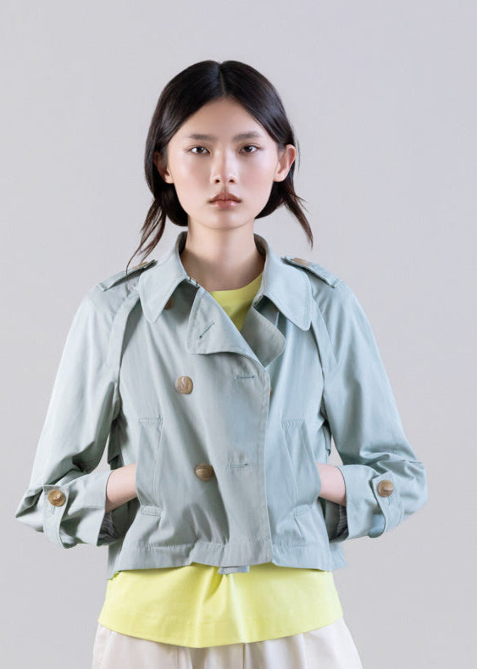 Cropped Double-Breasted Blazer