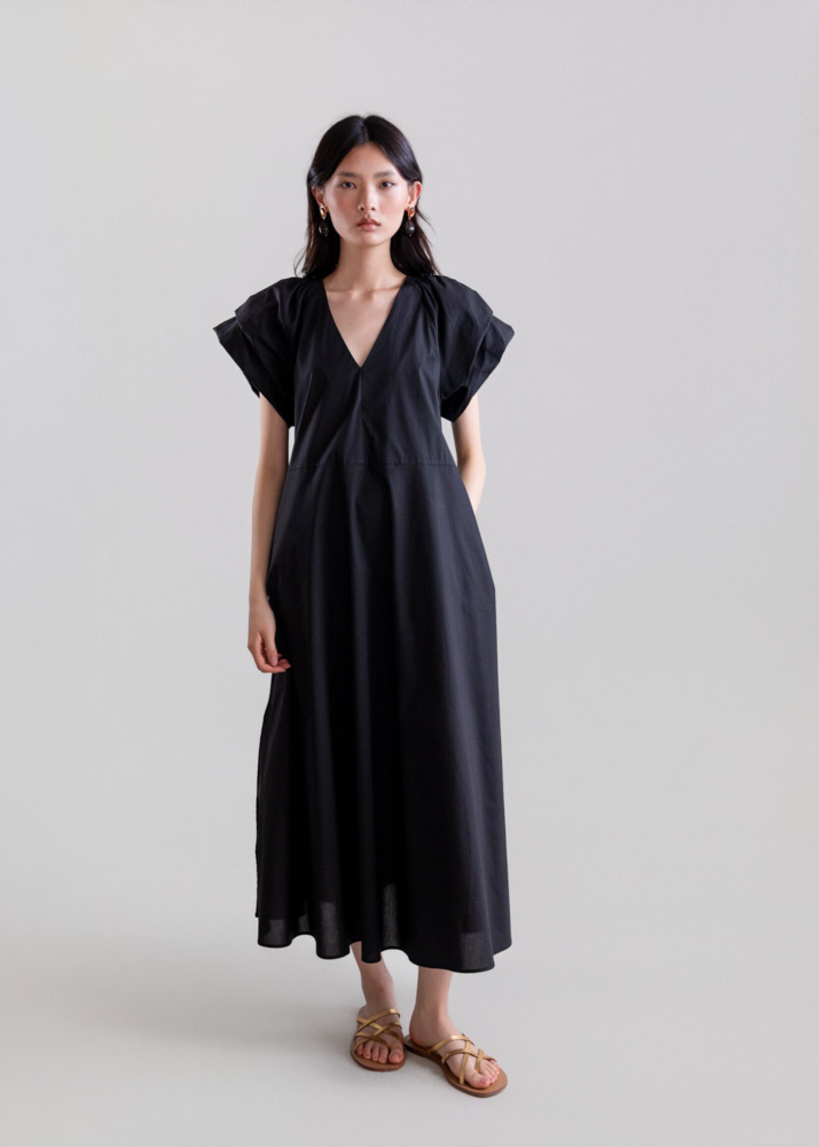 V-Neck Black Dress