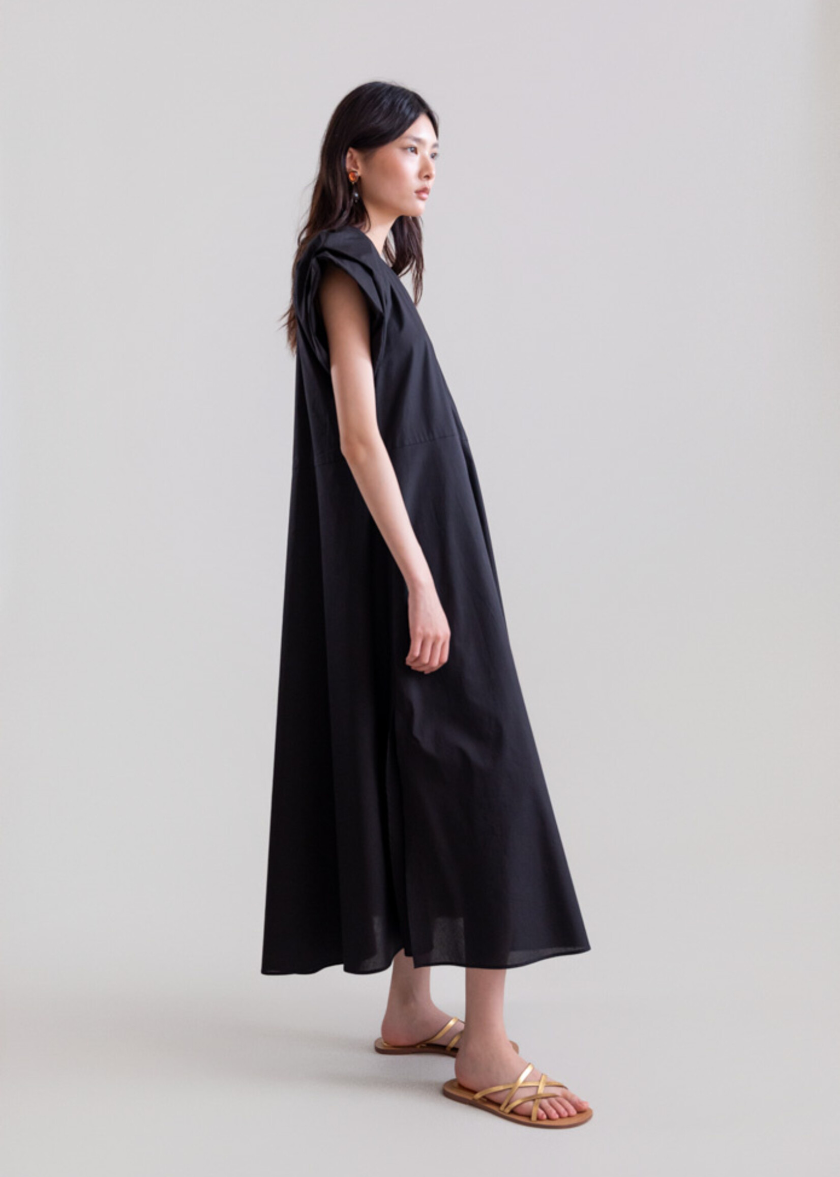 V-Neck Black Dress