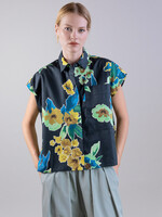 Printed Short Sleeve Button-Up