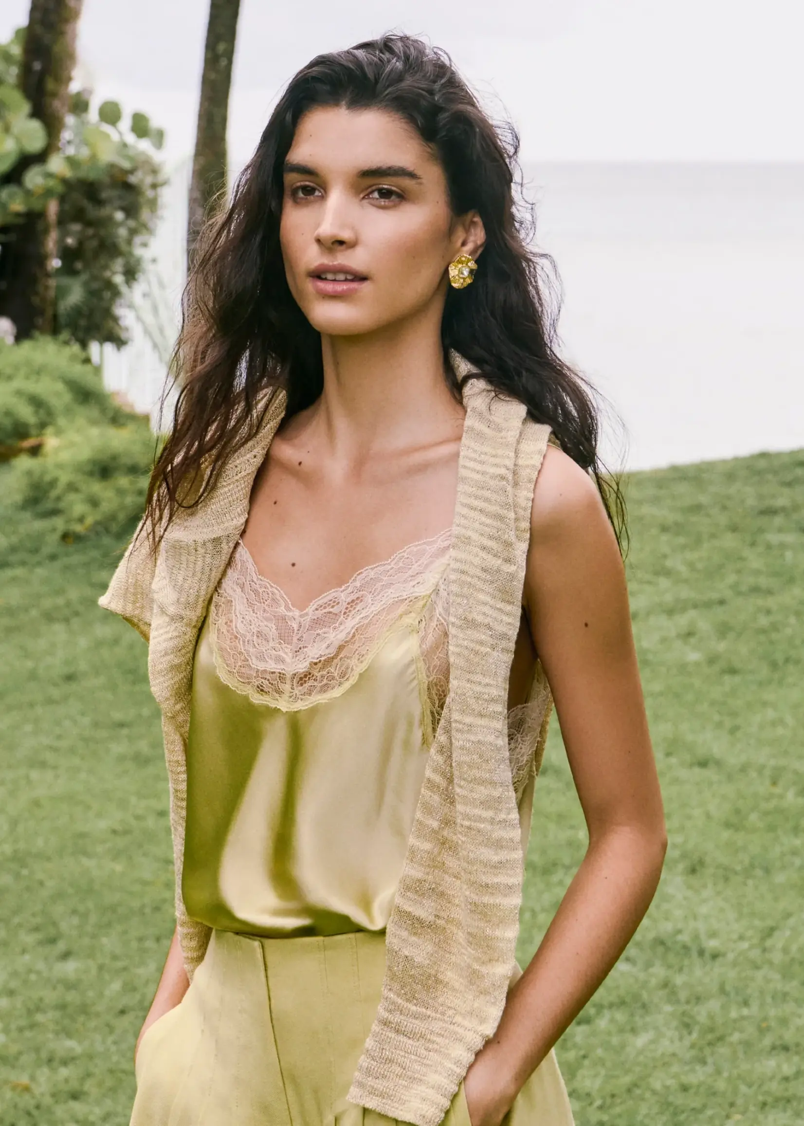 Veronica Beard Johanan Stretch-Silk Camisole