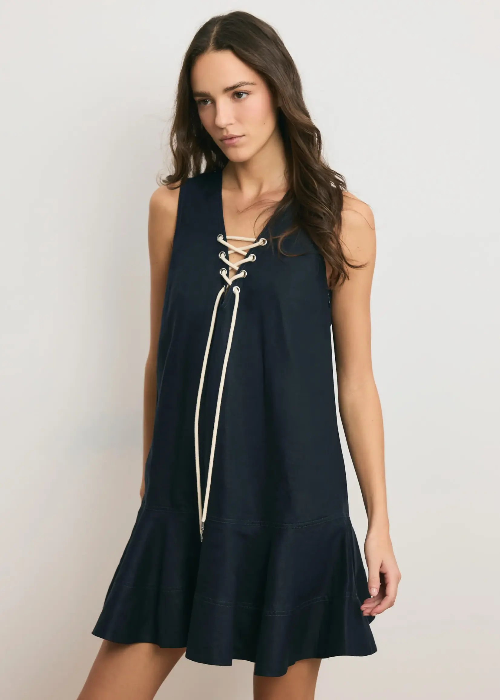 Veronica Beard Treena Linen Mini Dress