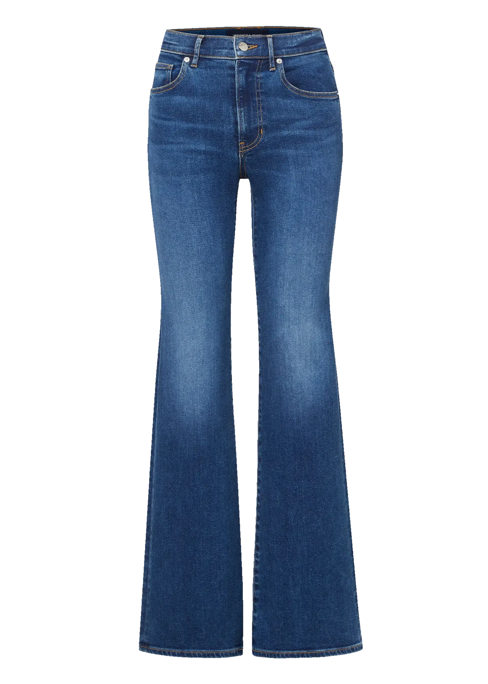 Veronica Beard Crosbie Mid-Rise Wide Leg Jean- Bright Blue