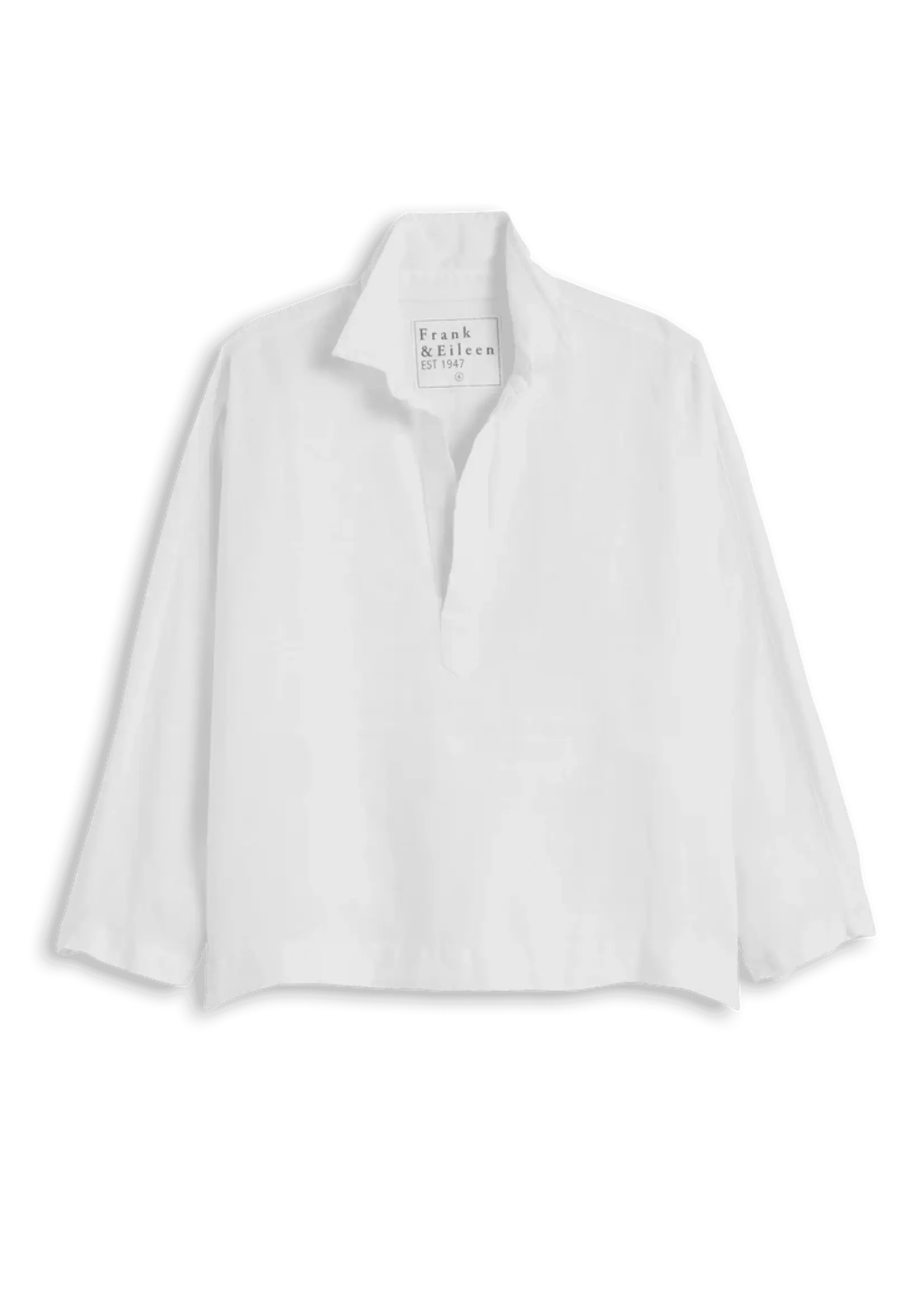 Frank & Eileen Gabi Popover Shirt- White Linen WTLN