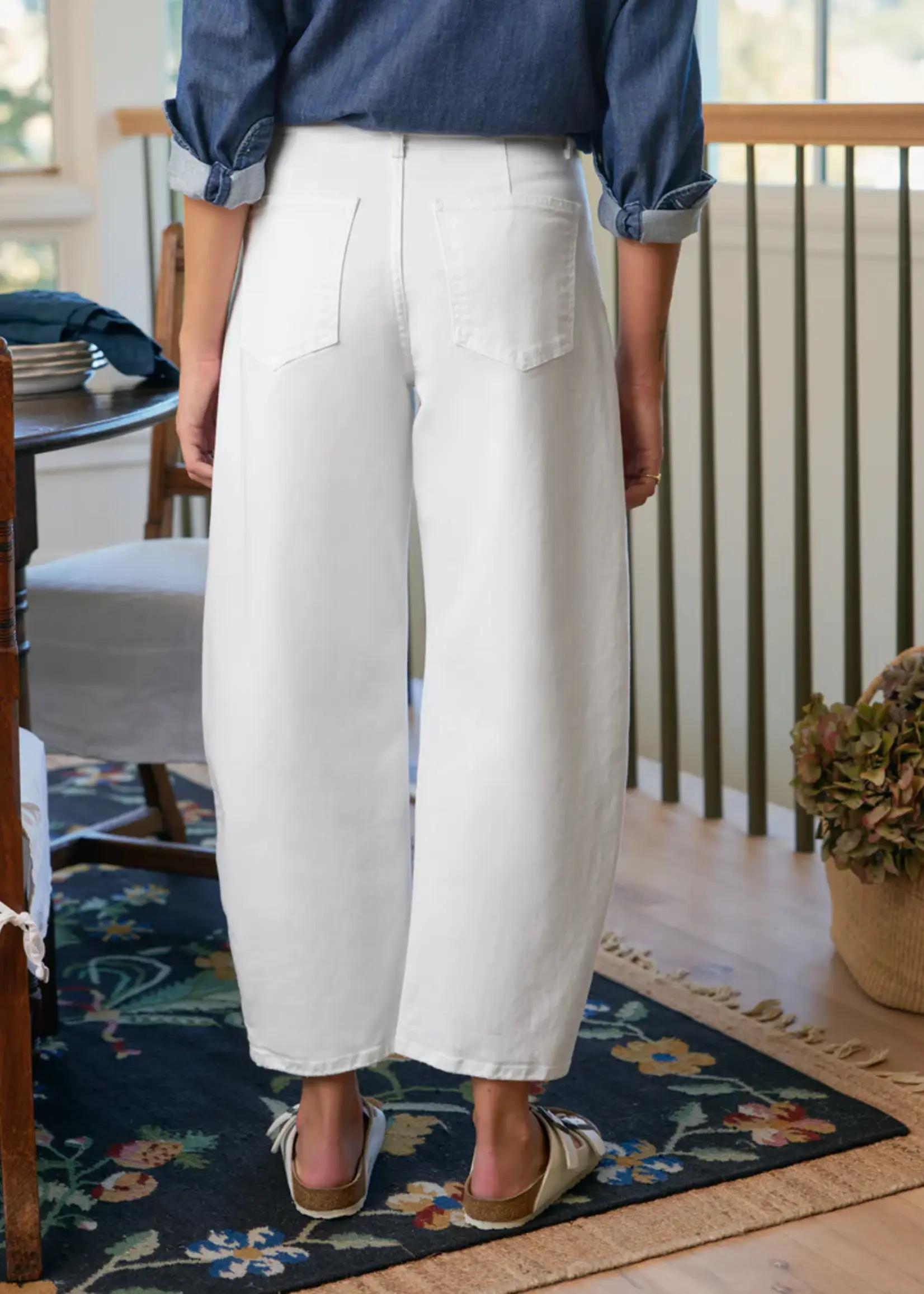 Frank & Eileen Brennan Barrel Jean- White Denim