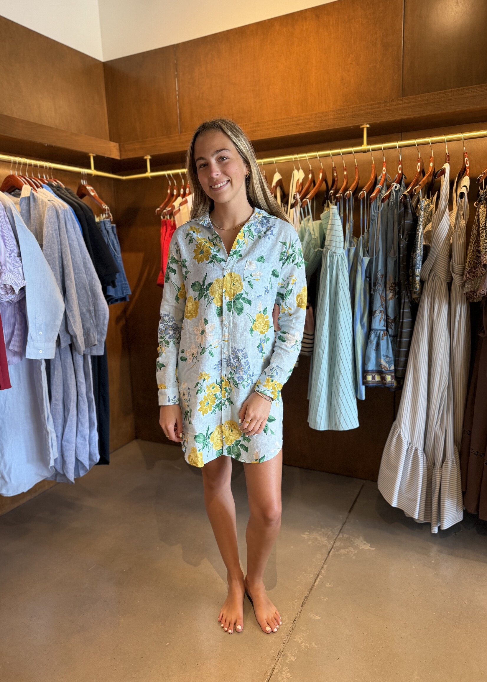 Frank & Eileen Mary Classic Shirtdress- Summer Scatter SMSL