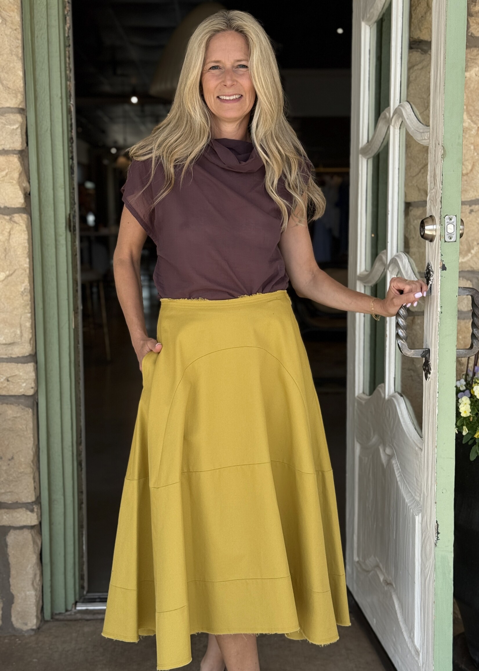 Tela Lime Skirt