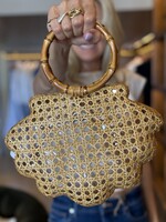 Serpui Ethan Shell Wicker Purse
